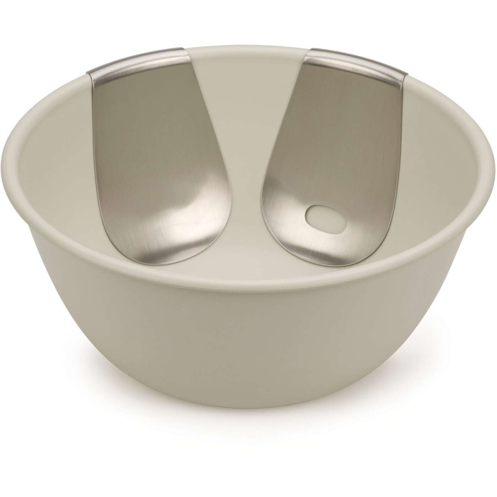 Joseph Joseph Joseph Joseph Uno Saladeschaal beige met Saladebestek rvs  Joseph Joseph 20155 Stone