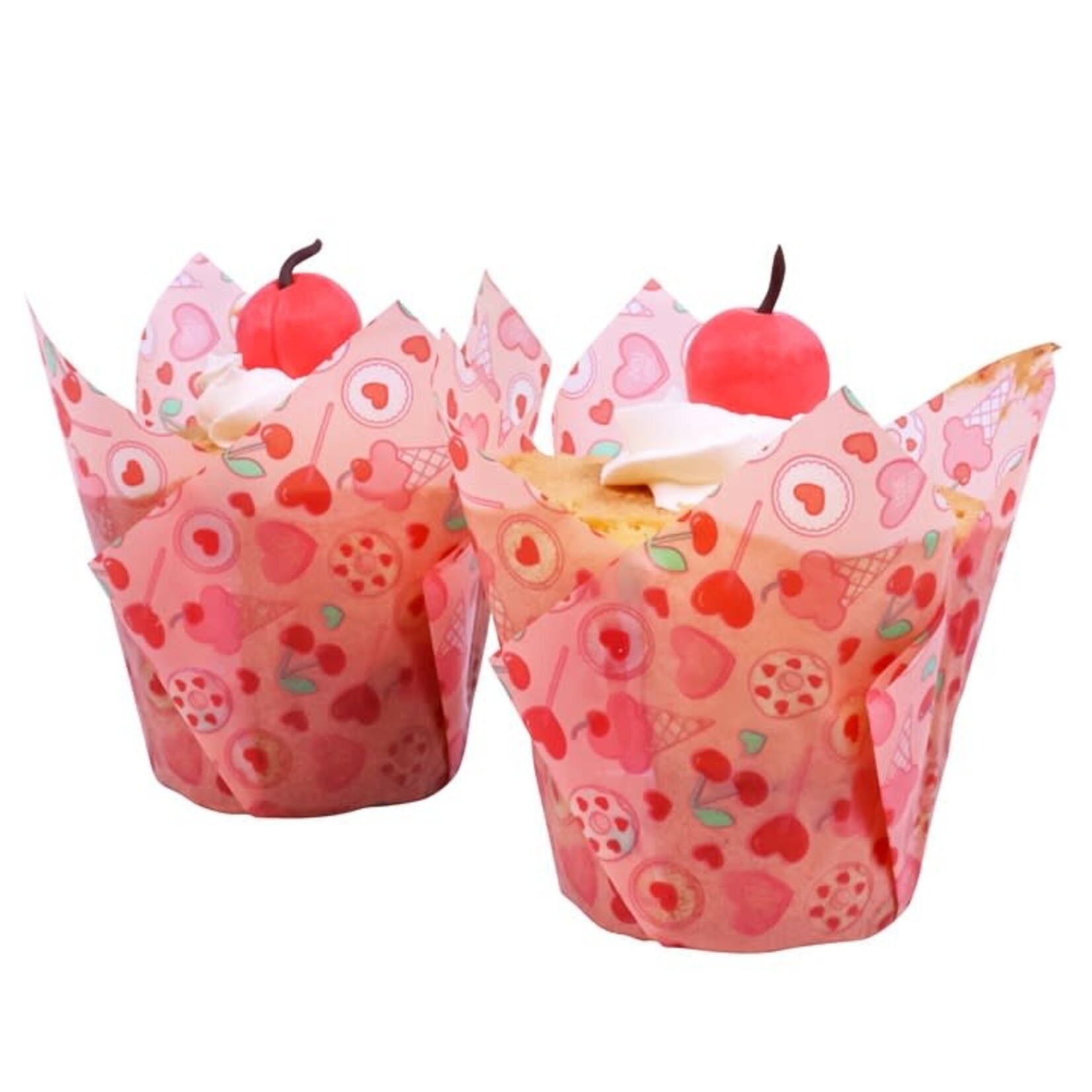 PME Cake PME cake 24 Tulp muffin bakvormen papier hoog Sweet Love PME cake vd24mc013