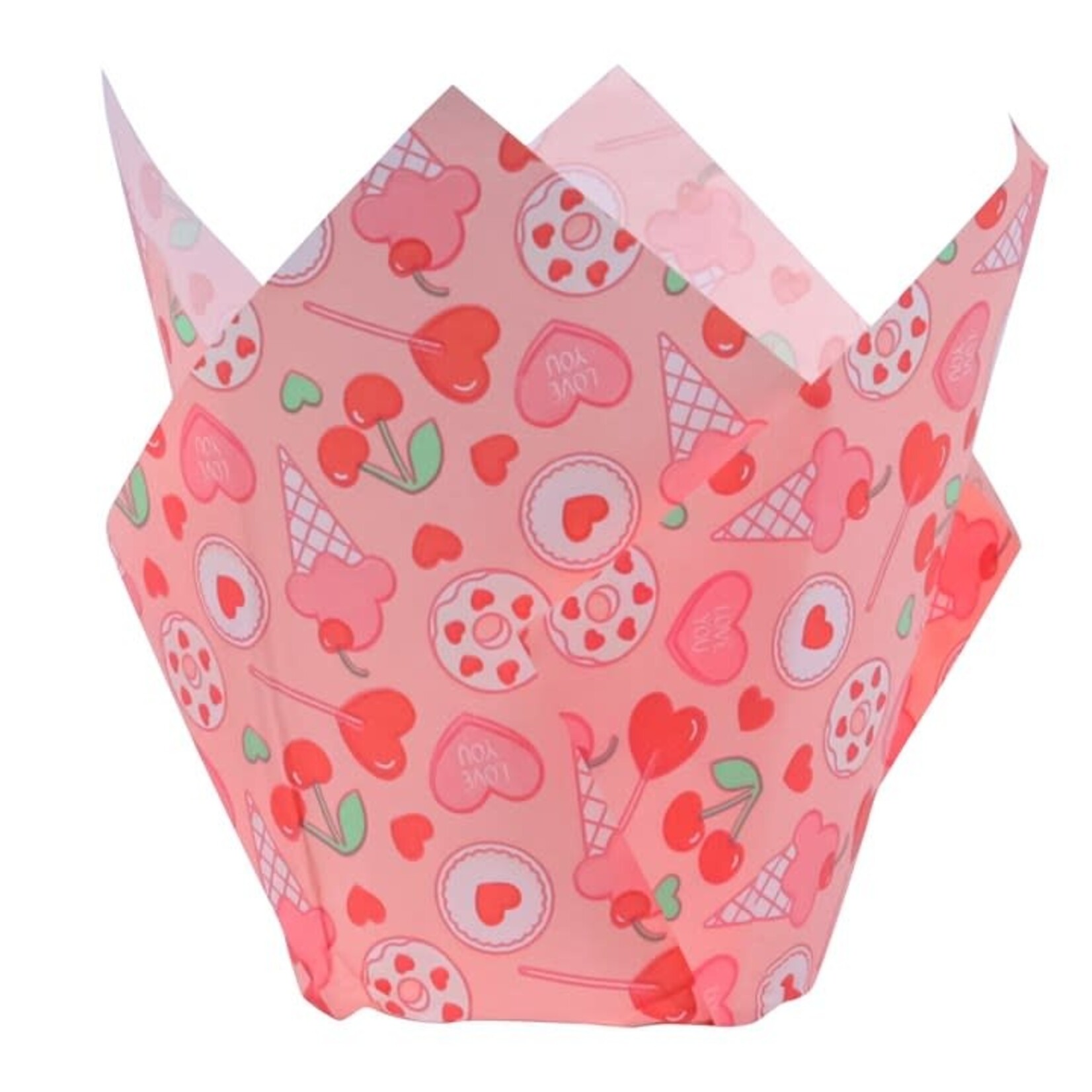 PME Cake PME cake 24 Tulp muffin bakvormen papier hoog Sweet Love PME cake vd24mc013
