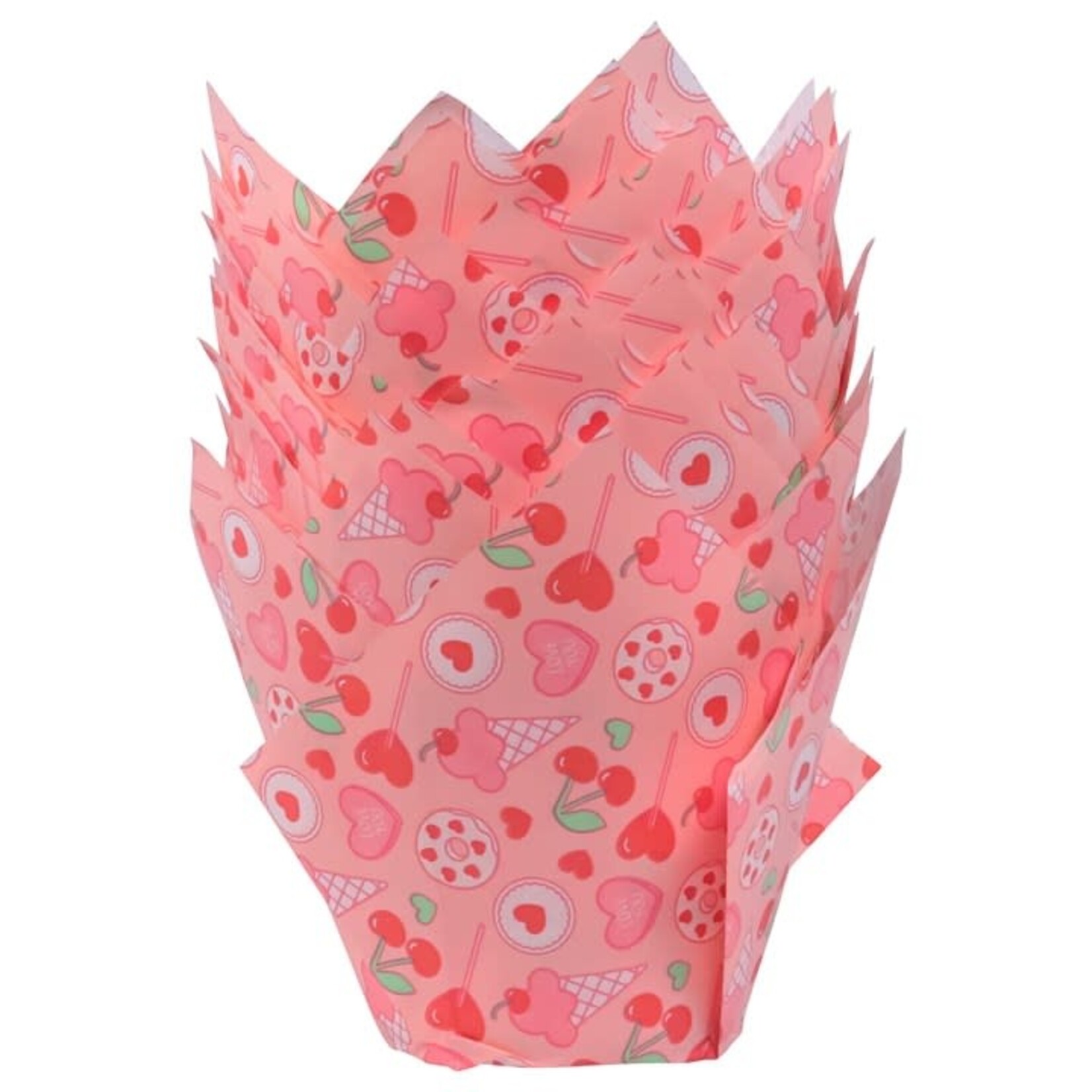 PME Cake PME cake 24 Tulp muffin bakvormen papier hoog Sweet Love PME cake vd24mc013