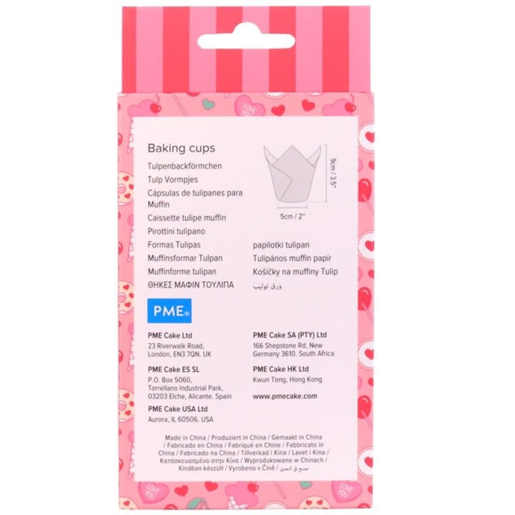 PME Cake PME cake 24 Tulp muffin bakvormen papier hoog Sweet Love PME cake vd24mc013