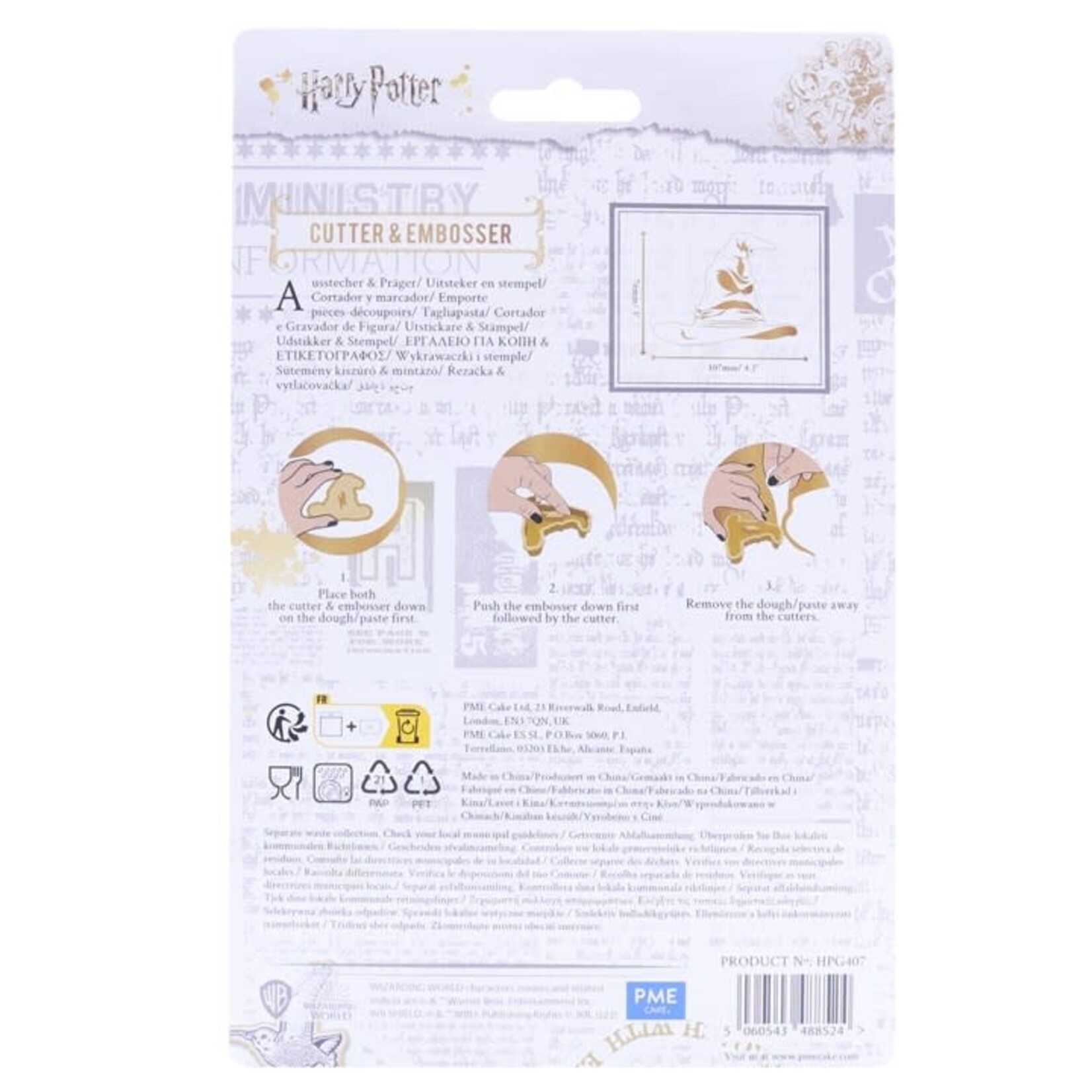 PME Cake Harry Potter Sorting Hat, de sorteer hoed koek uitsteekvorm Harry Potter PME Cake HPG407
