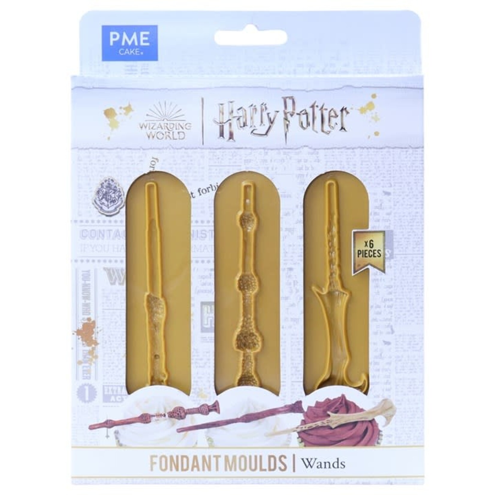 PME Cake Harry Potter Fondant mallen voor het maken van 3 3D toverstaffen toverstok mal Harry Potter PME Cake HPW613