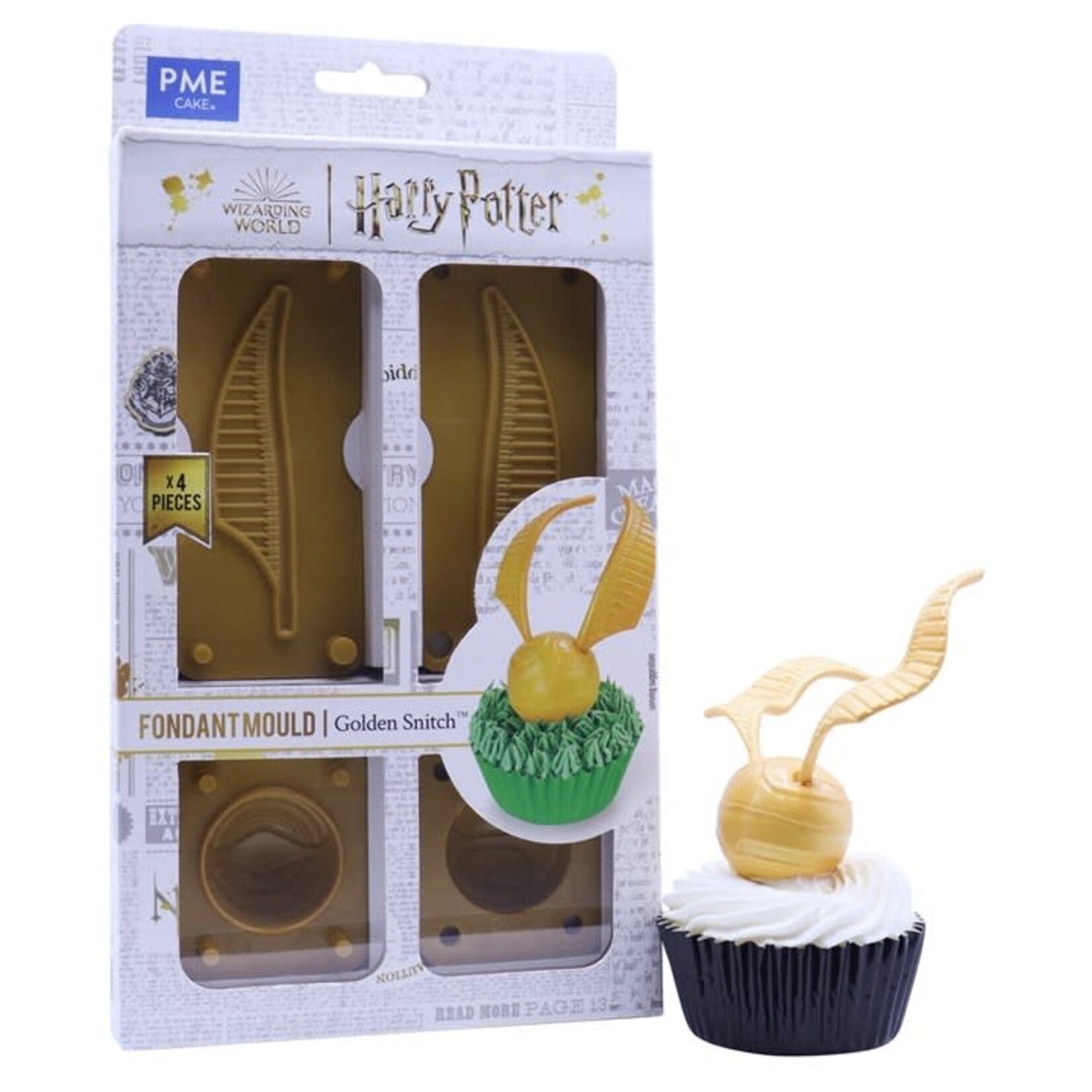 PME Cake Harry Potter Zwerkbal gouden snaai mal Golden snitch fondant mal Harry Potter PME Cake HPG612