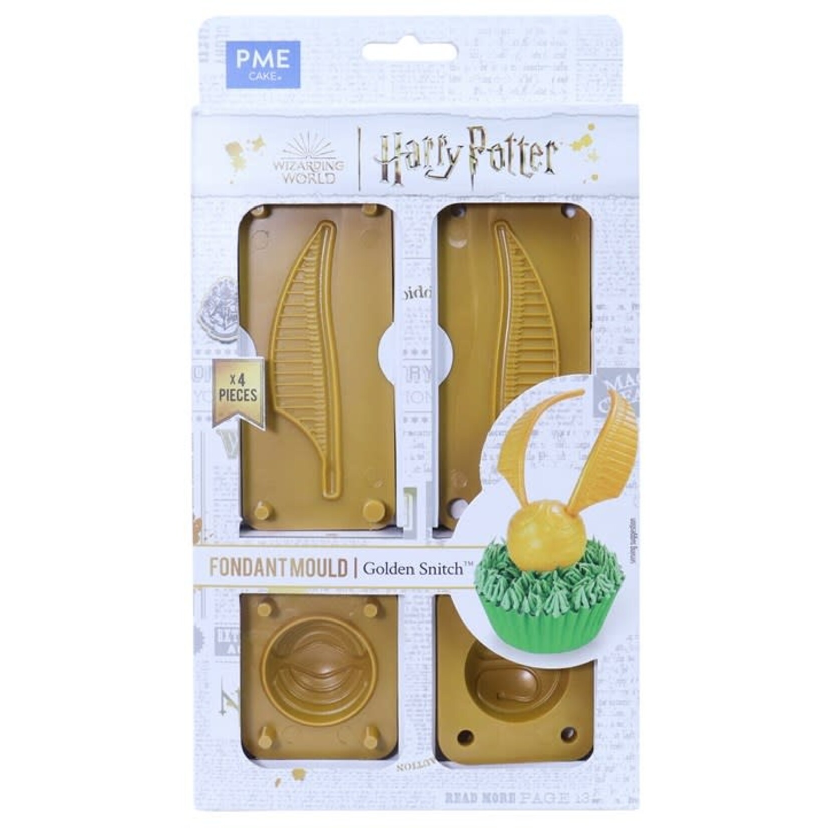 PME Cake Harry Potter Zwerkbal gouden snaai mal Golden snitch fondant mal Harry Potter PME Cake HPG612