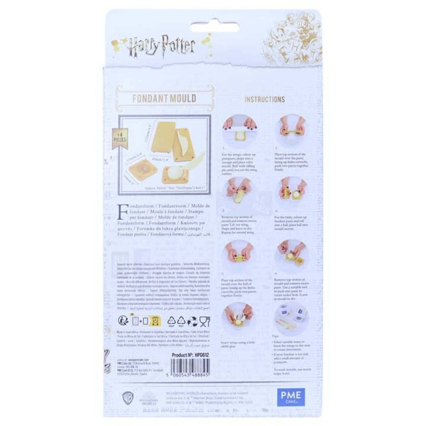 PME Cake Harry Potter Zwerkbal gouden snaai mal Golden snitch fondant mal Harry Potter PME Cake HPG612