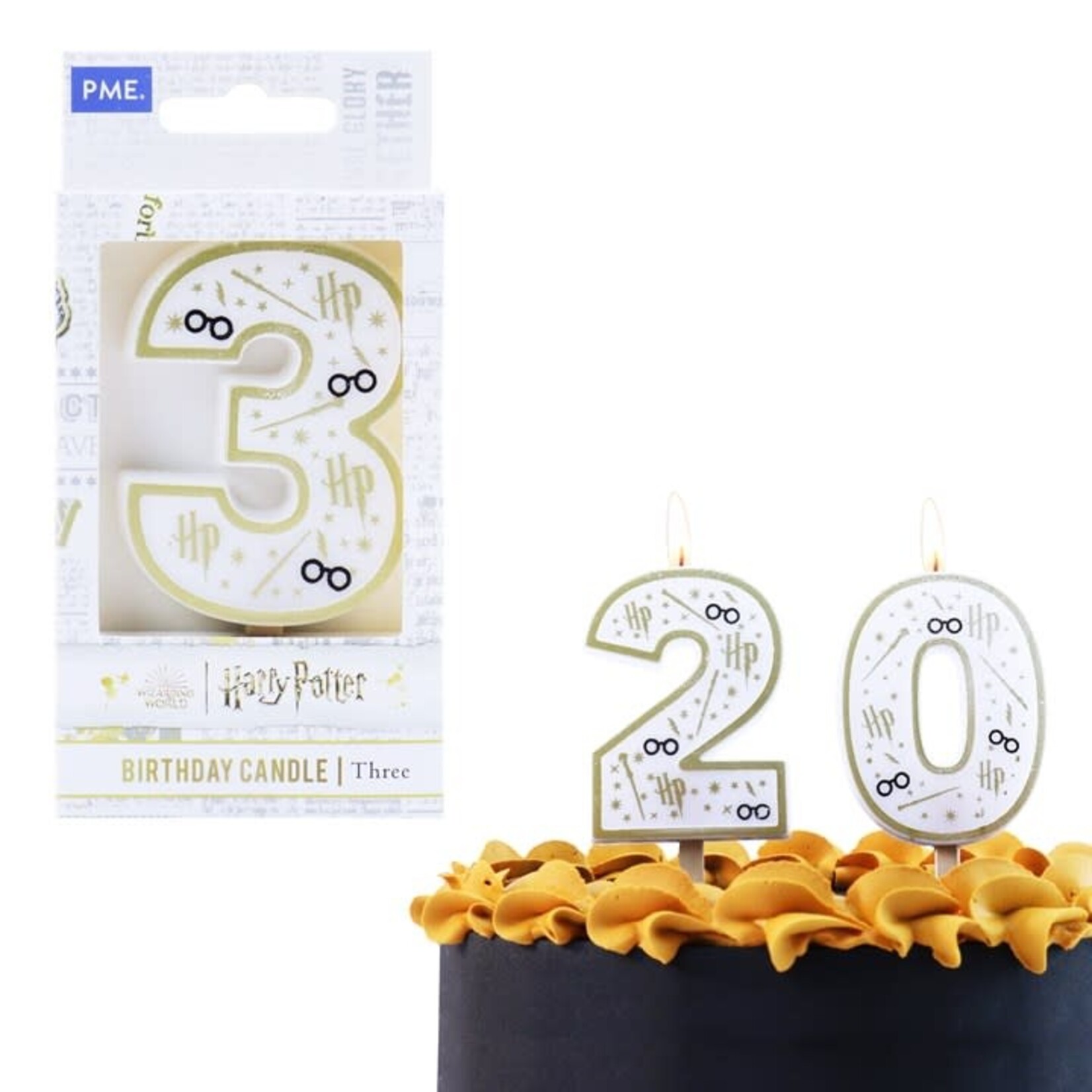 PME Cake Harry Potter verjaardag kaars nummer drie 3 Harry Potter PME Cake HPW133