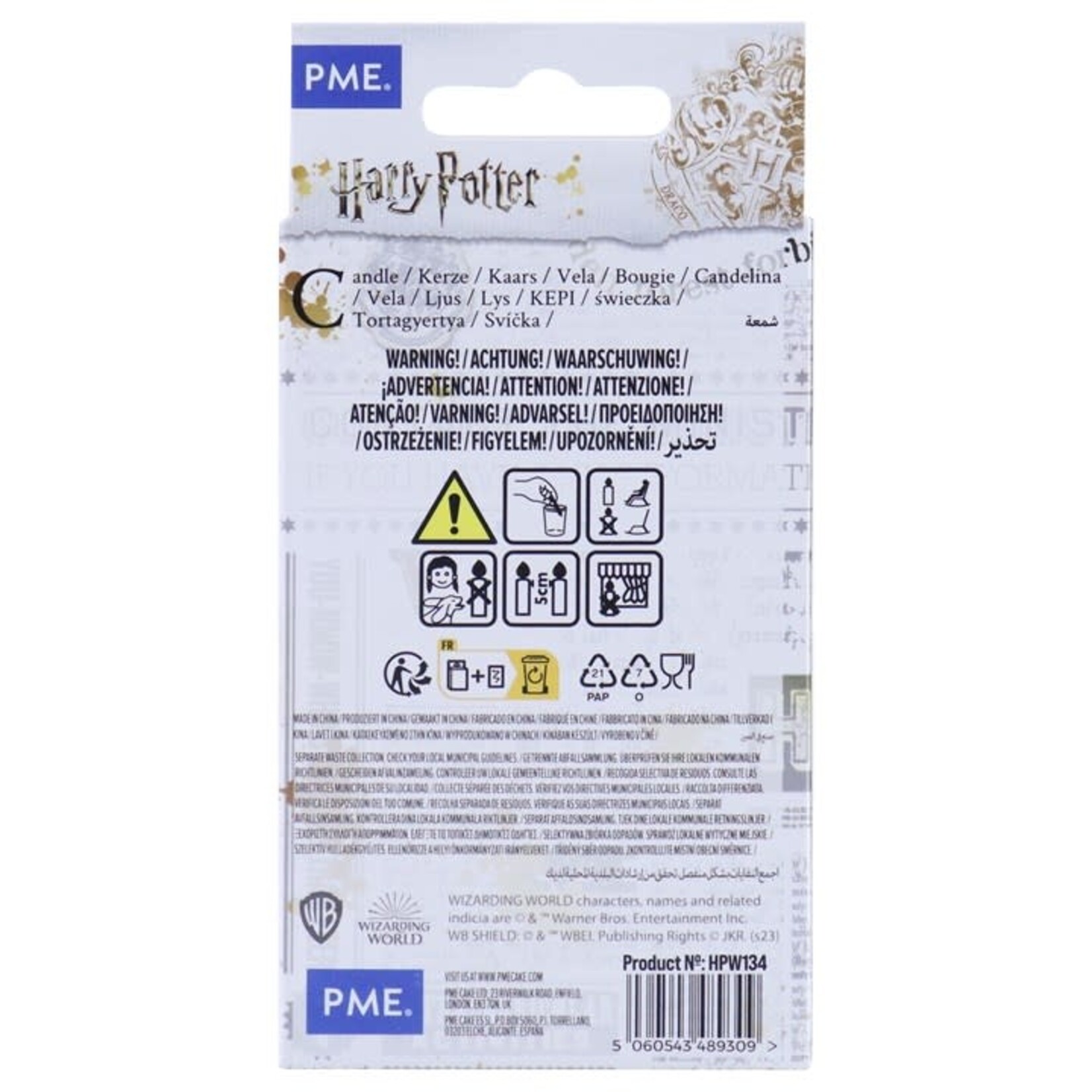 PME Cake Harry Potter verjaardag kaars nummer vier 4 Harry Potter PME Cake HPW134