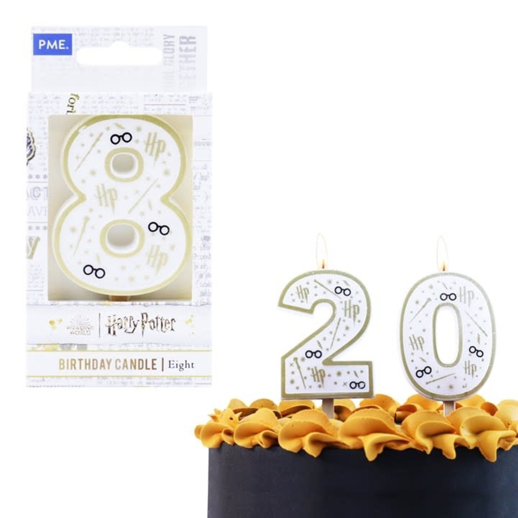 PME Cake Harry Potter verjaardag kaars nummer acht 8 Harry Potter PME Cake HPW138