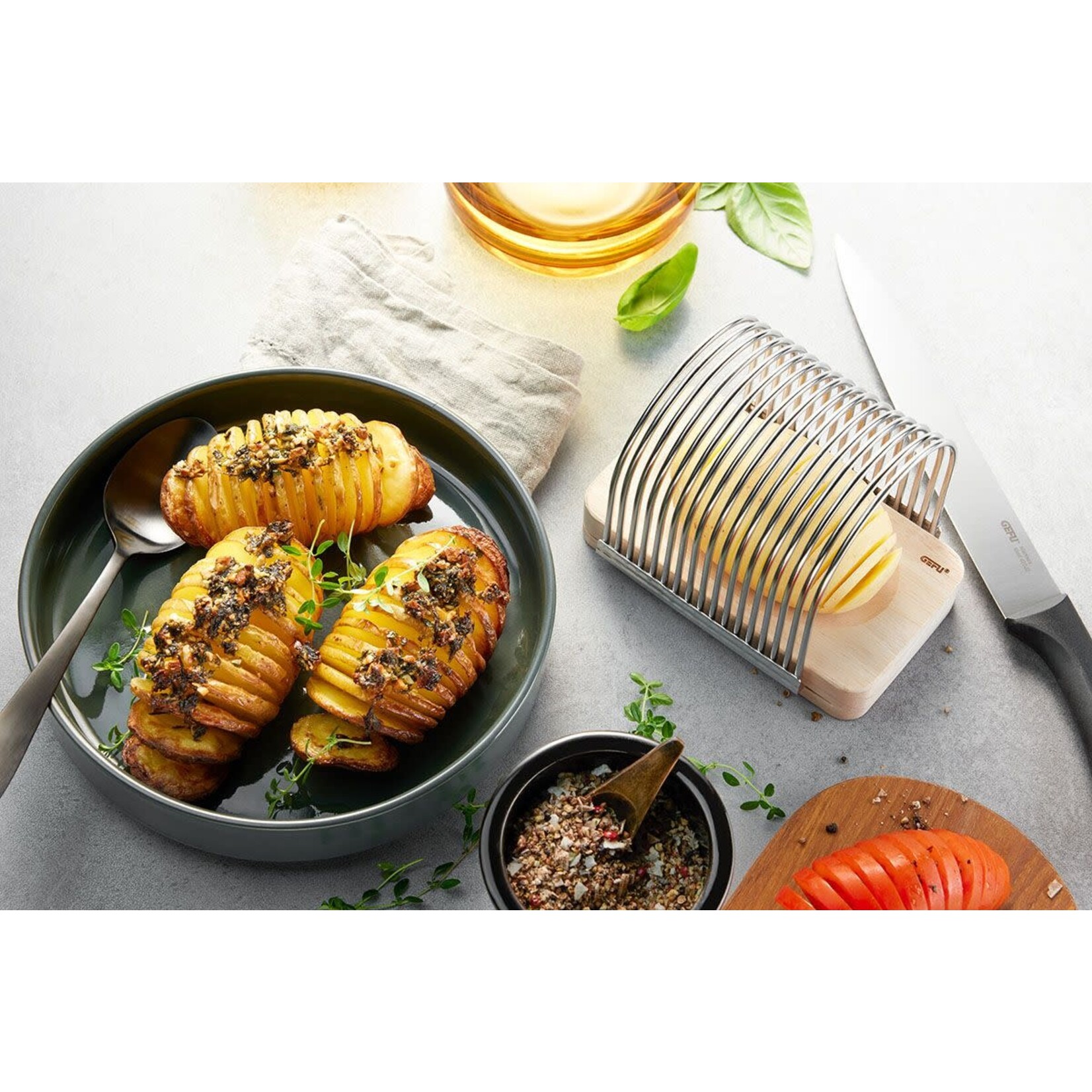 Gefu Gefu Hasselback aardappel snijder, Hasselback groente snijder Gefu Hassel Gefu 13423