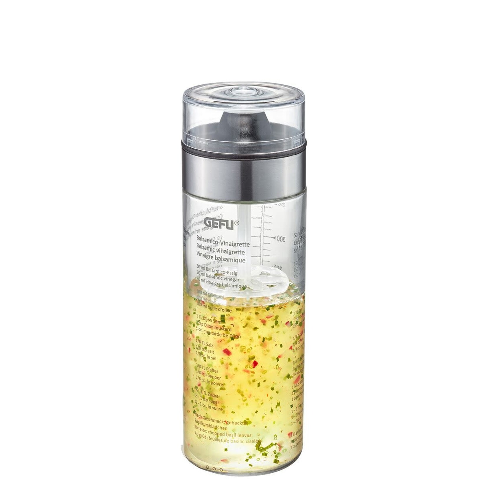 Gefu Glazen Dressing shaker met dressing recepten Gefu Mix dressingshaker glas Gefu 14491