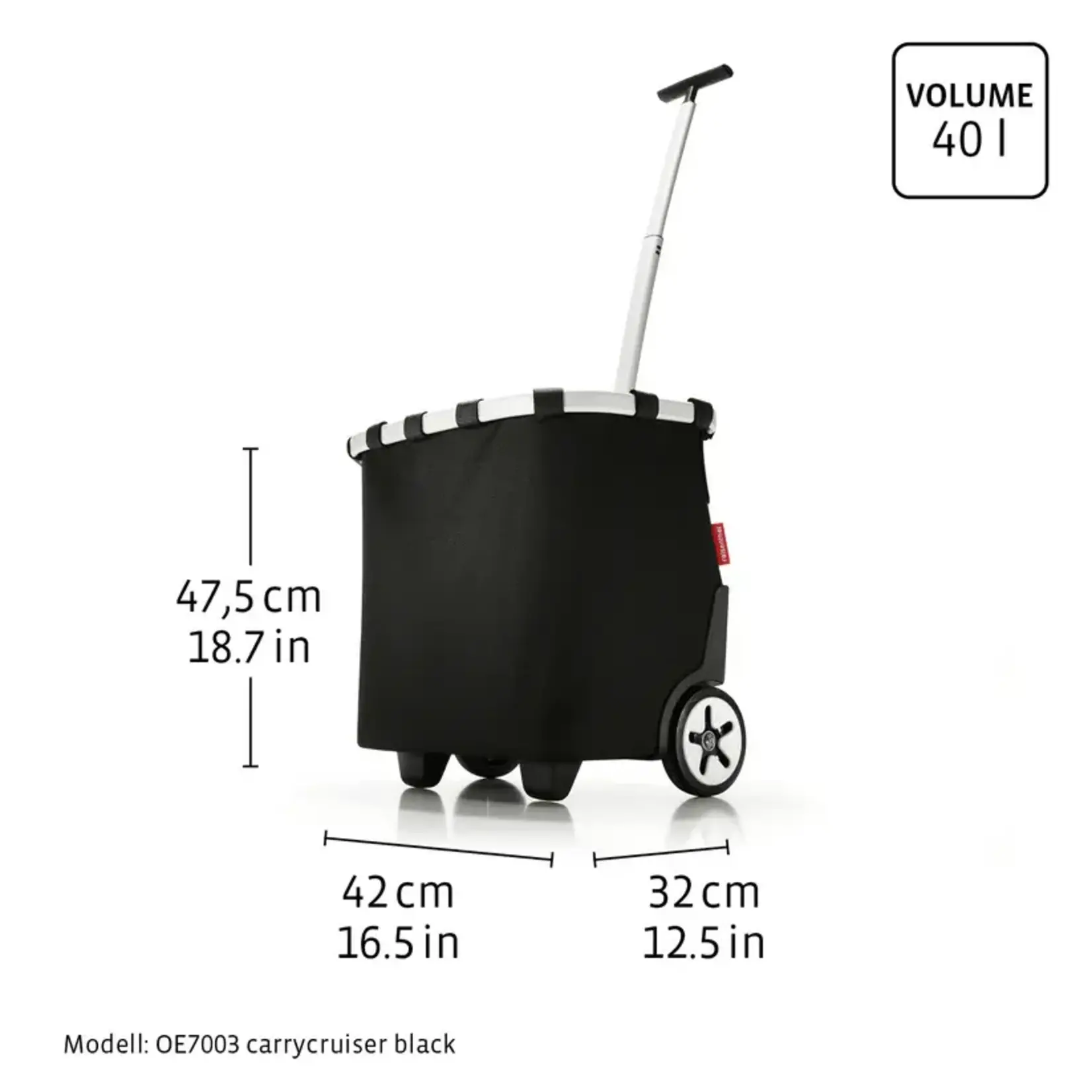 Diverse Merken Reisenthel Carrycruiser frame Glossy Dots Black Reisenthel OE7076