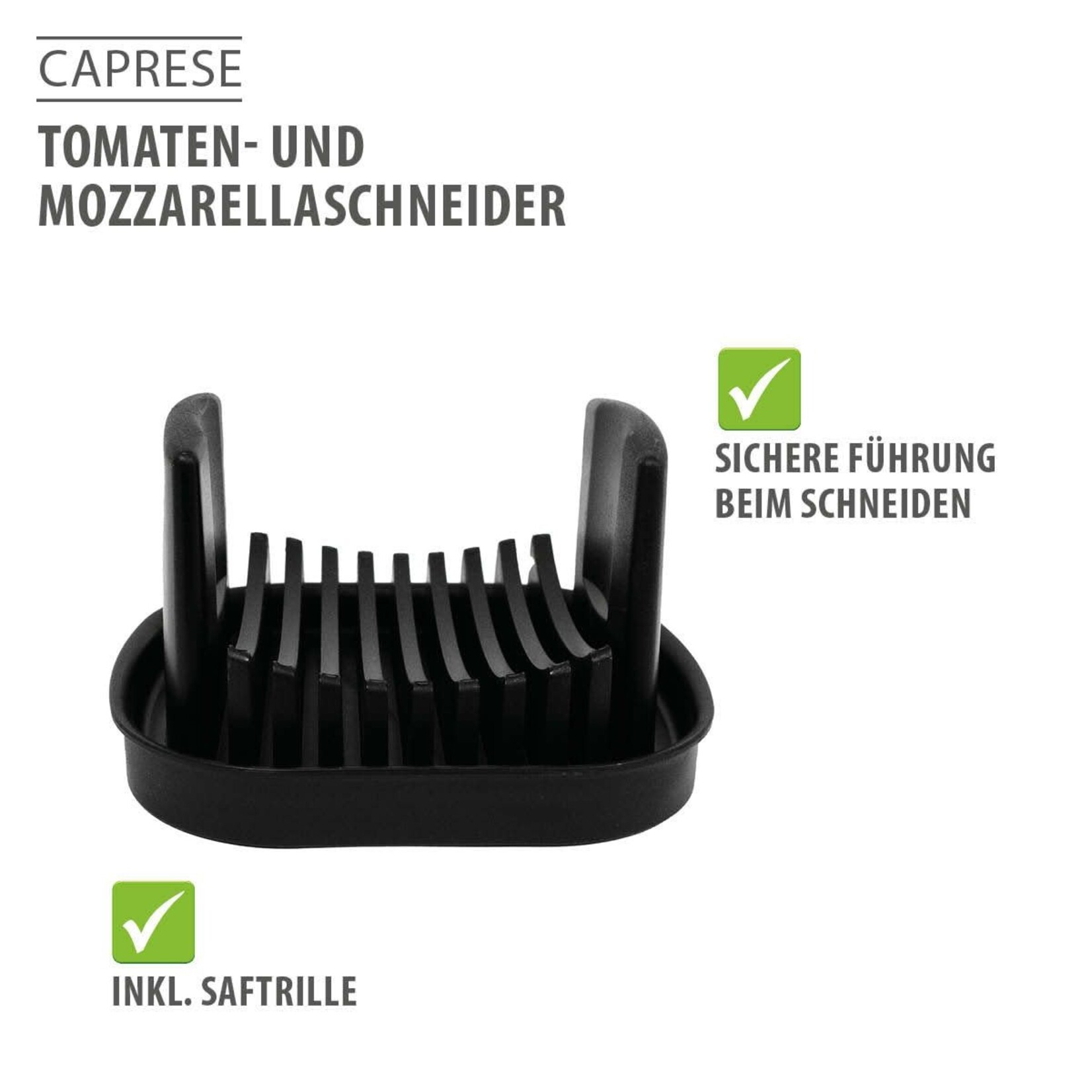 Gefu kartelmesjes Mozzarellasnijder Gefu Caprese tomaat + mozzarella snijder met mesjes Gefu 12371