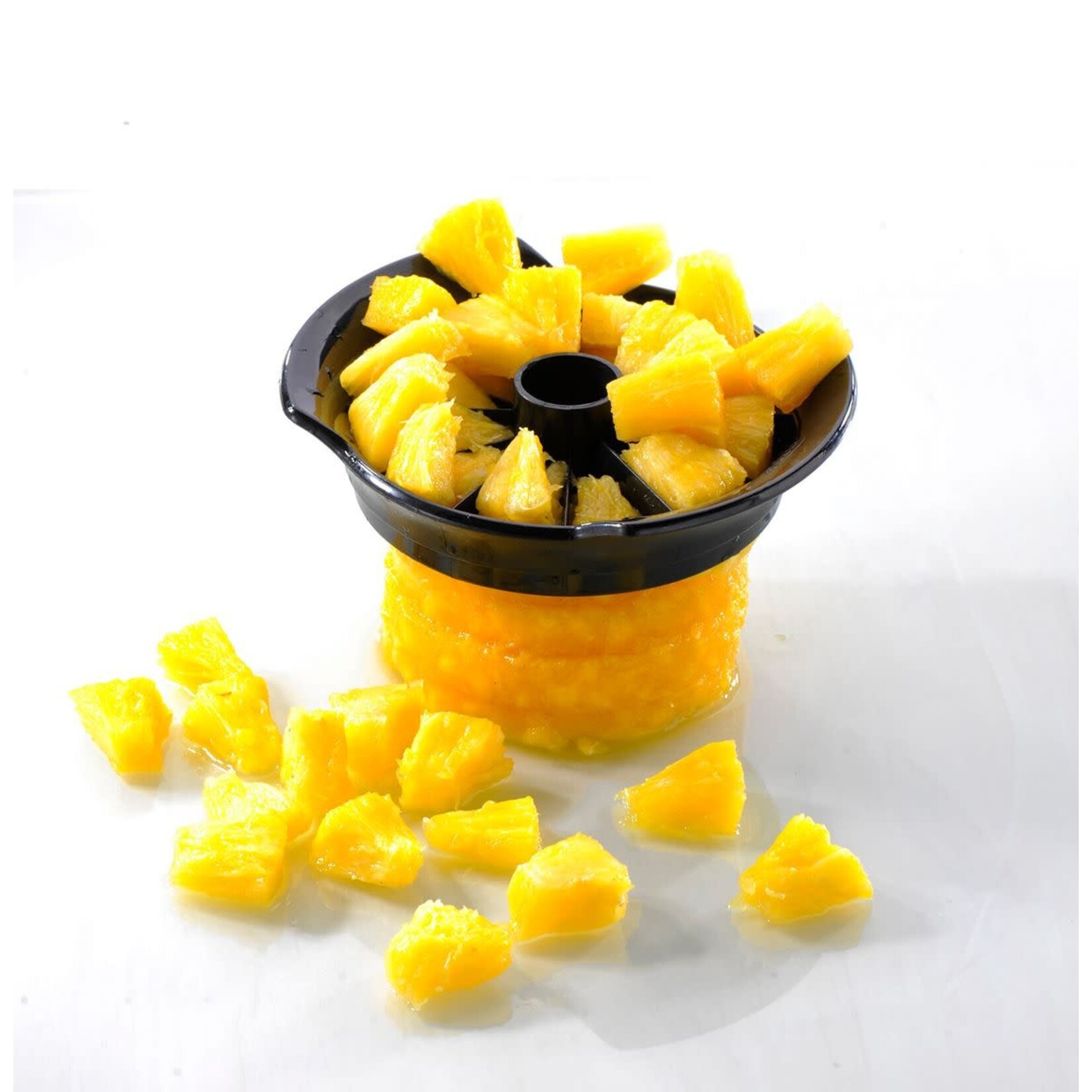 Gefu RVS Ananas snijder, partjes maken en opbergcontainer Gefu Ananassnijder Professional plus Gefu 13550