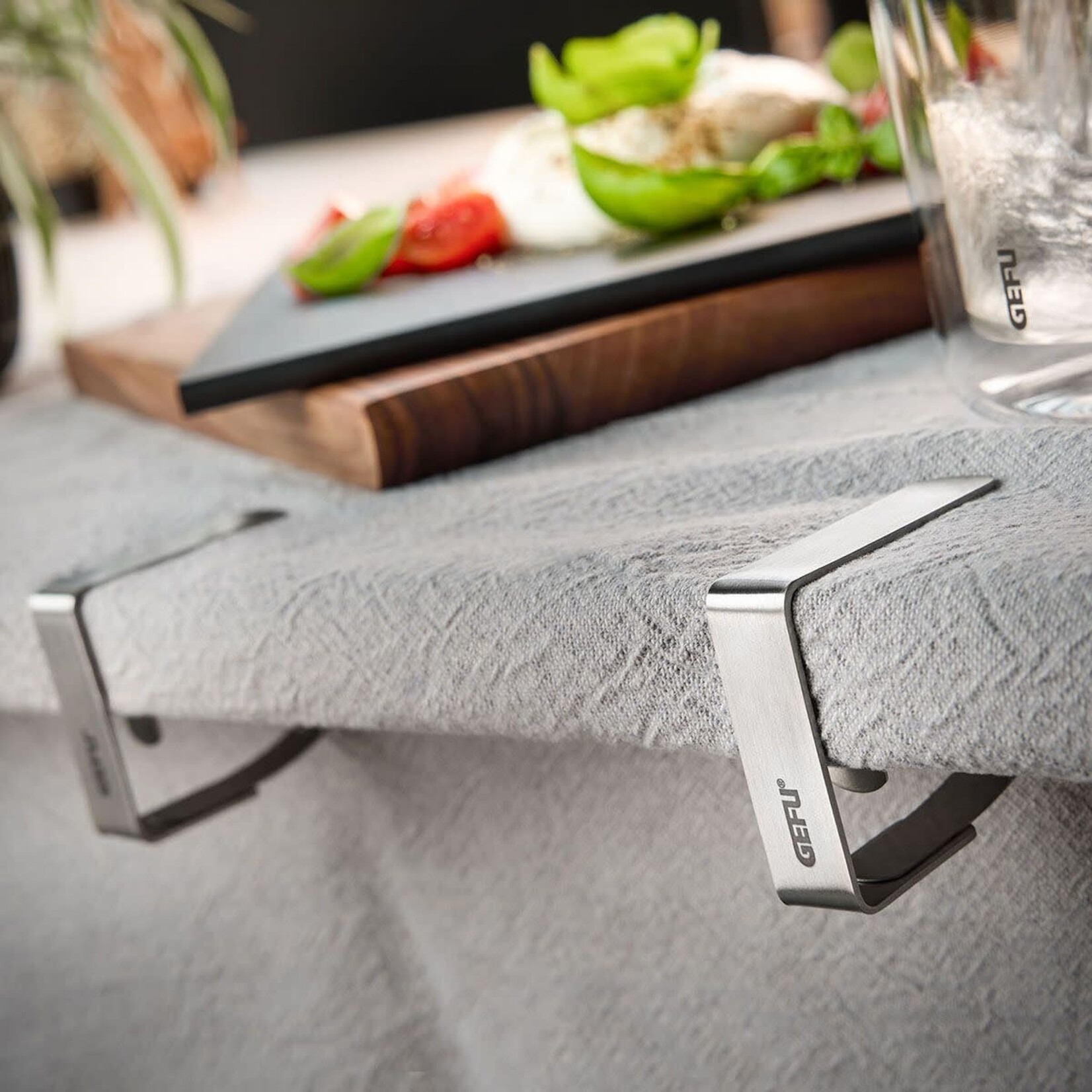 Gefu set-4 tafelkleed klemmen Gefu Fermo tafellakenklemmen voor tot 30 mm tafelblad Gefu 22350