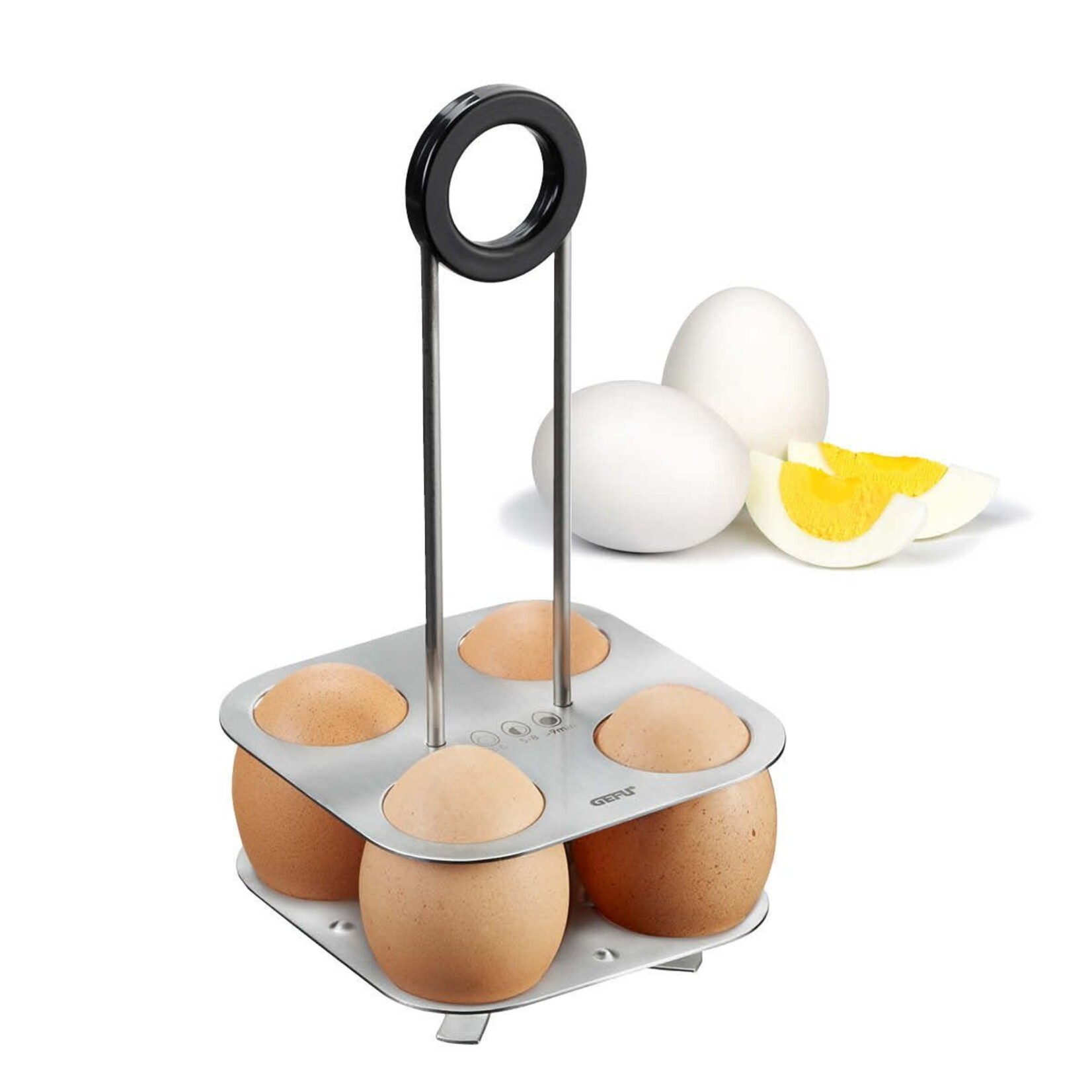 Gefu Eierstandaard die mee pan in kan Gefu Brunch eier houder Gefu 33680