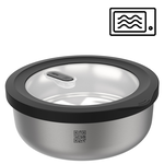 Gefu 2 liter magnetron bakje rvs Gefu Provido -20°C +300°C bewaarbakje rond 2 liter Gefu 12772