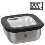 Gefu 1800 ml magnetron bakje rvs Gefu Provido -20°C +300°C bewaarbakje vierkant 1800 ml Gefu 12779