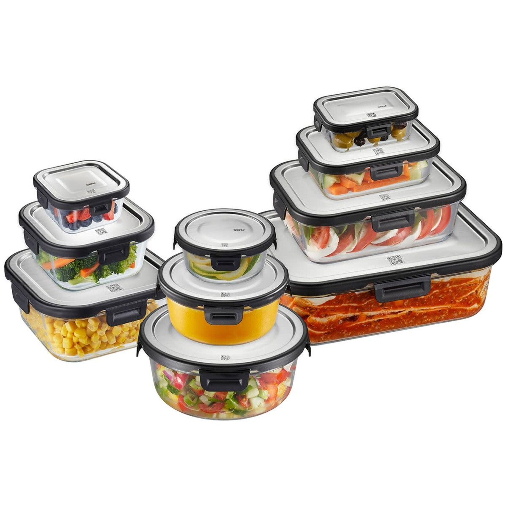 Gefu 600 ml lekvrij glazen Gefu Milo 177x130x59 mm  -20°C +300°C bewaarbakje glas Gefu 12752