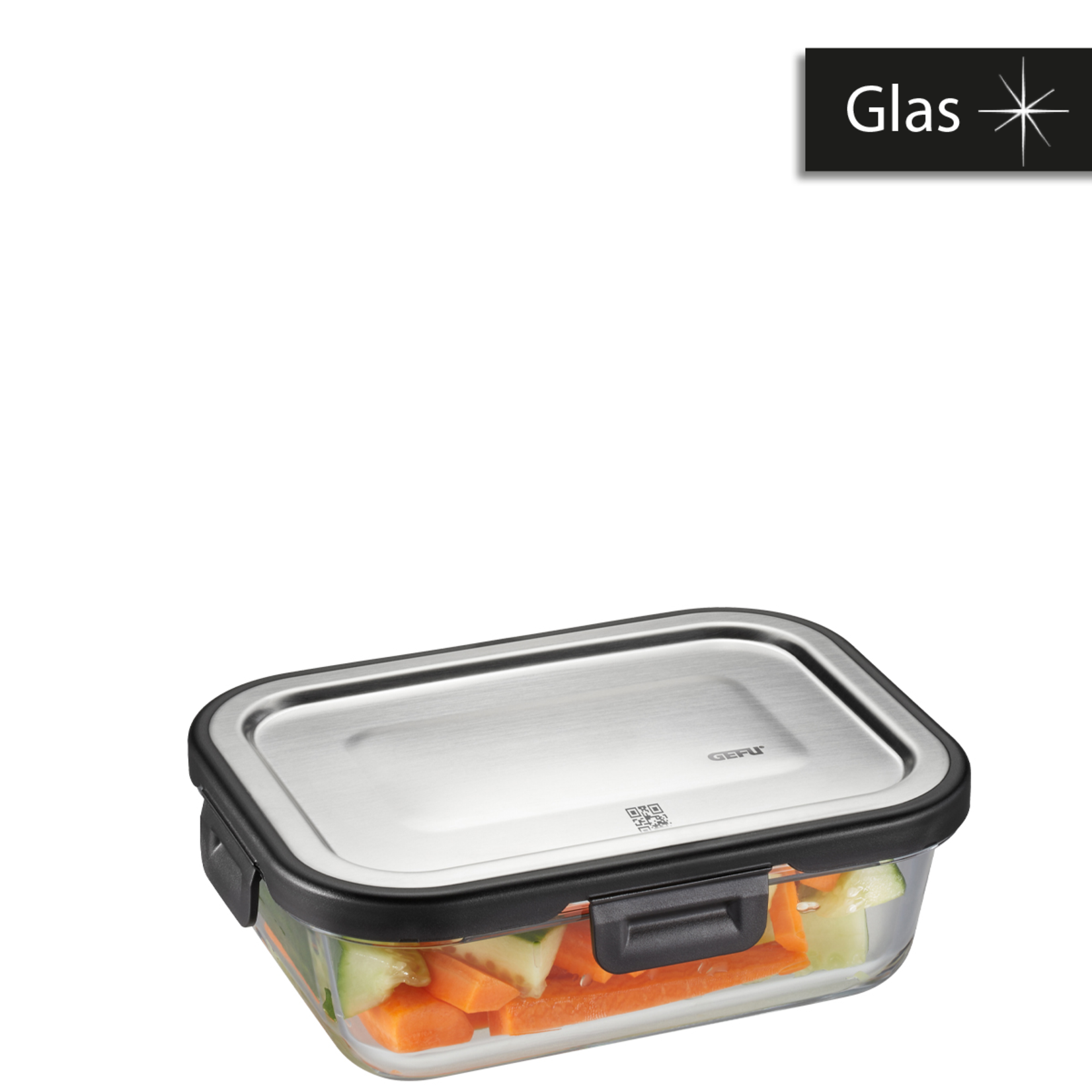Gefu 600 ml lekvrij glazen Gefu Milo 177x130x59 mm  -20°C +300°C bewaarbakje glas Gefu 12752