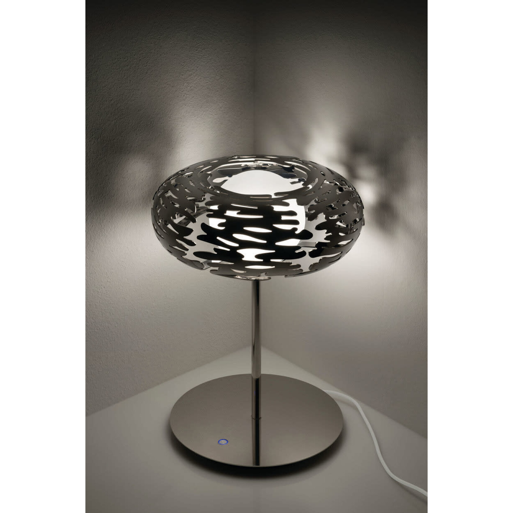Alessi Ø 21 cm hoog 285 mm rvs Lamp Alessi Barklamp tafellamp met dimmer Alessi BM11