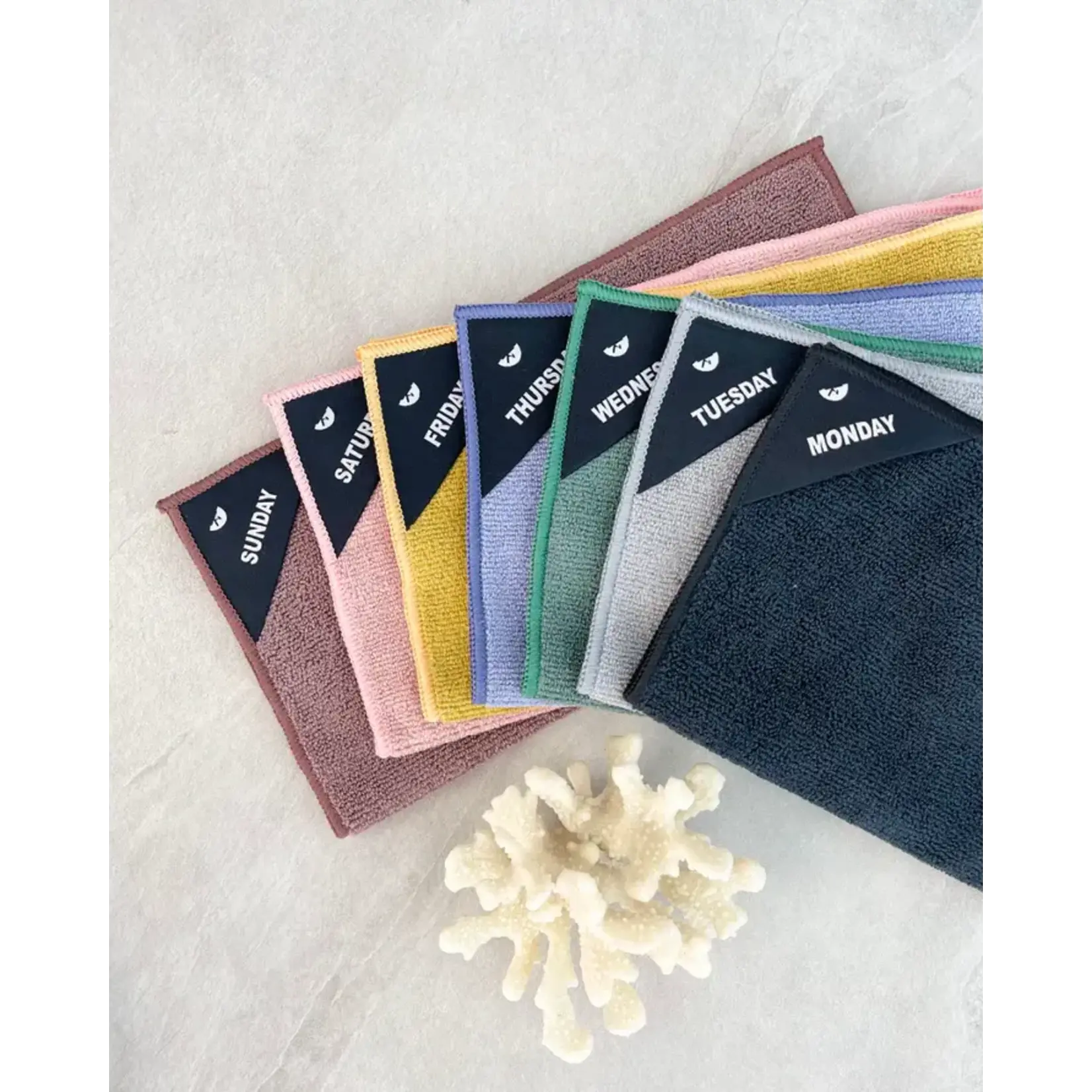 Klud Klud multi Colour assorti microvezel doekjes 7 vaatdoekjes 1 voor elke dag van de week KD-320