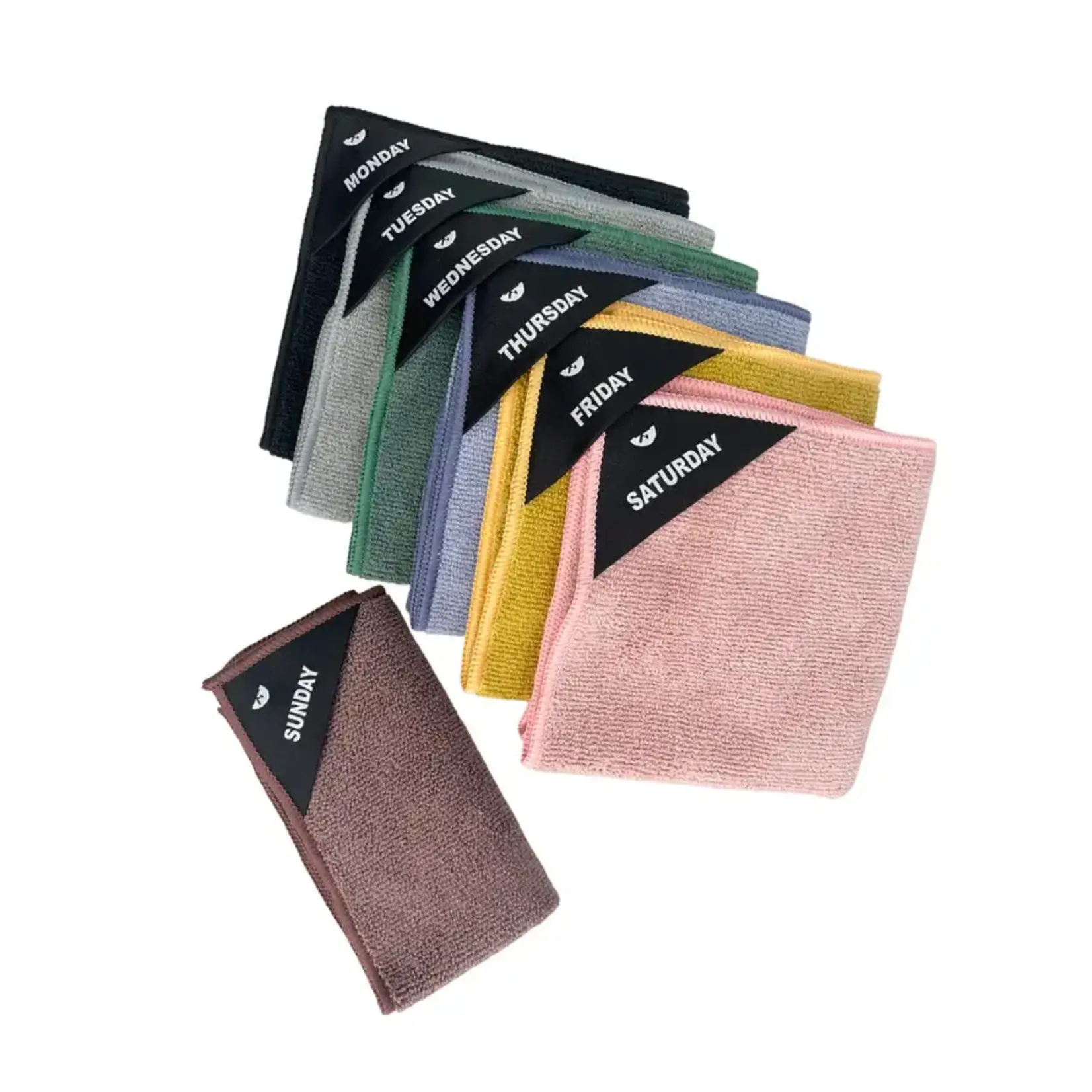 Klud Klud multi Colour assorti microvezel doekjes 7 vaatdoekjes 1 voor elke dag van de week KD-320