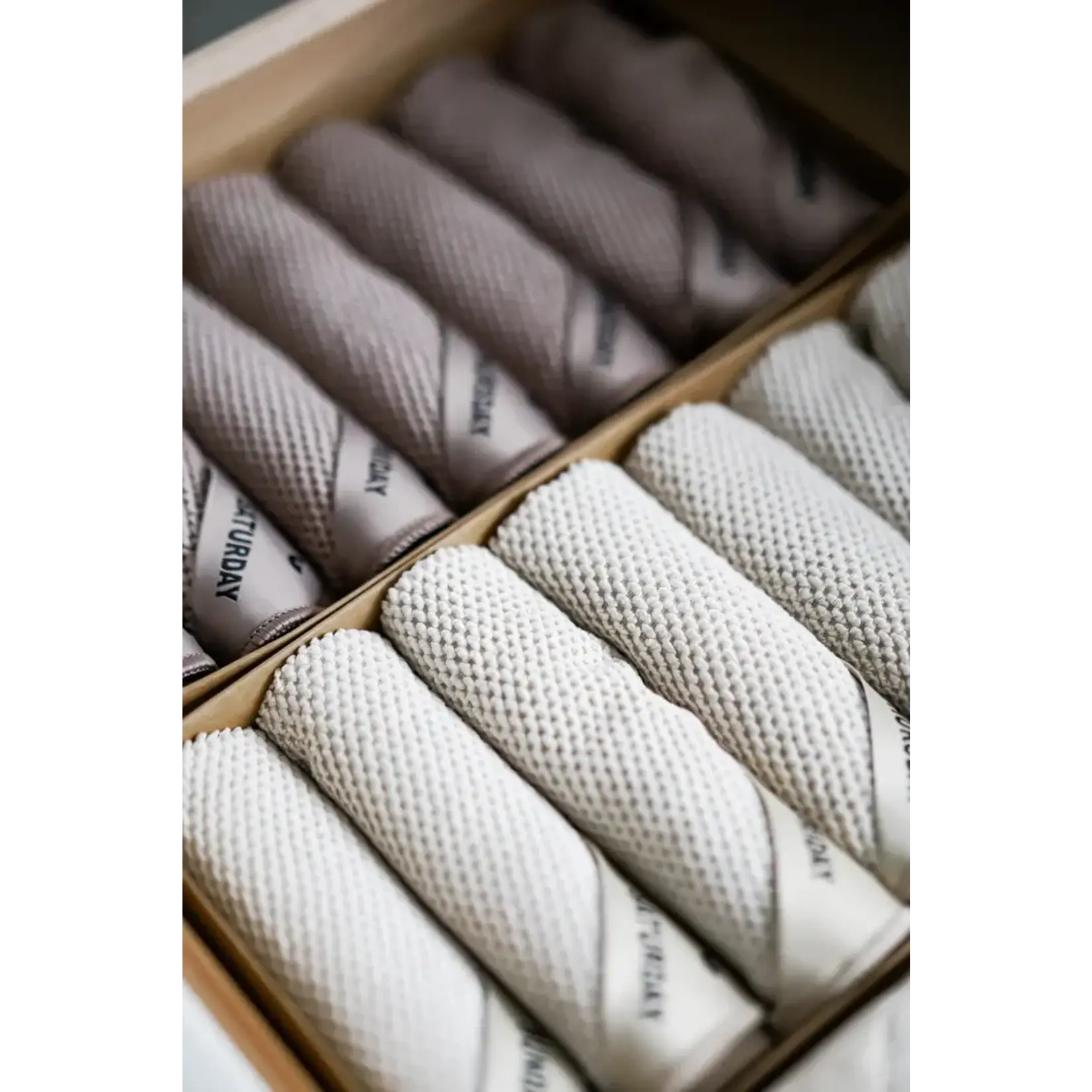 Klud Klud Wafel Almond microvezel doekjes 7 vaatdoekjes 1 voor elke dag van de week KD-401