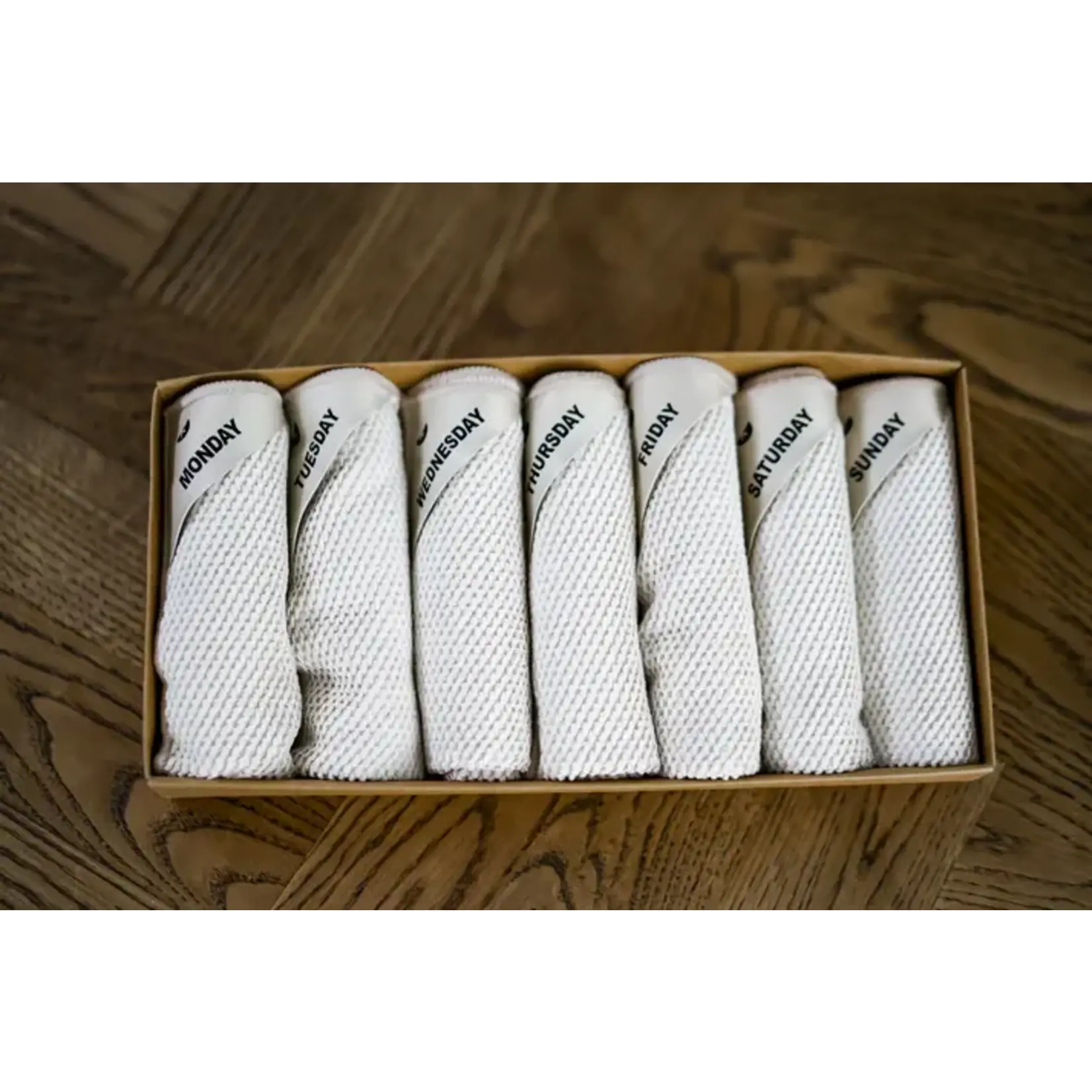 Klud Klud Wafel Almond microvezel doekjes 7 vaatdoekjes 1 voor elke dag van de week KD-401