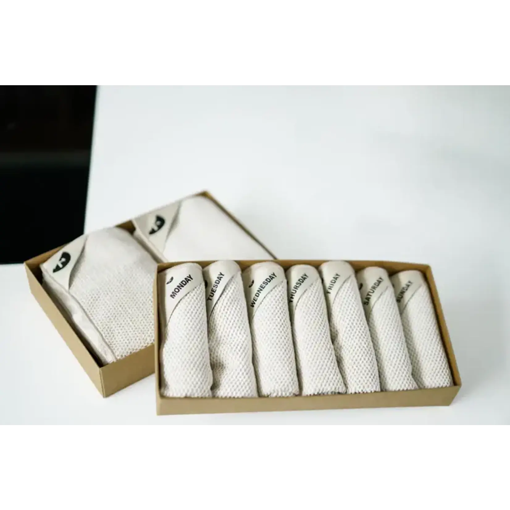 Klud Klud Wafel Almond microvezel doekjes 7 vaatdoekjes 1 voor elke dag van de week KD-401