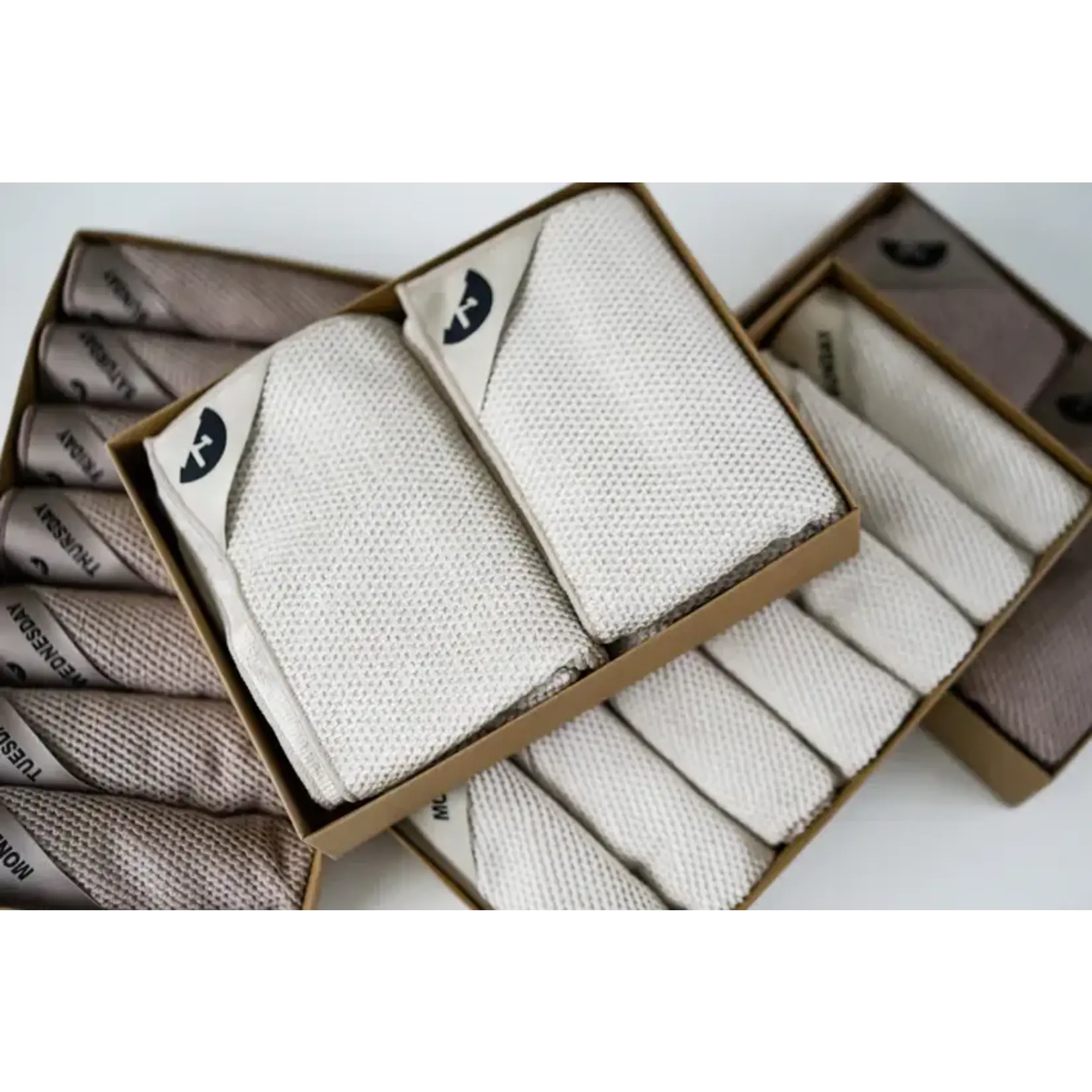 Klud Klud Wafel Almond theedoek, handdoek, poleerdoek, glazendoek of keukendoeken set-2 Klud KD-501