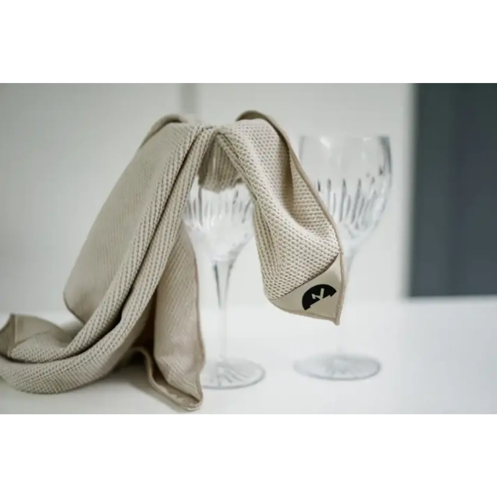 Klud Klud Wafel Almond theedoek, handdoek, poleerdoek, glazendoek of keukendoeken set-2 Klud KD-501