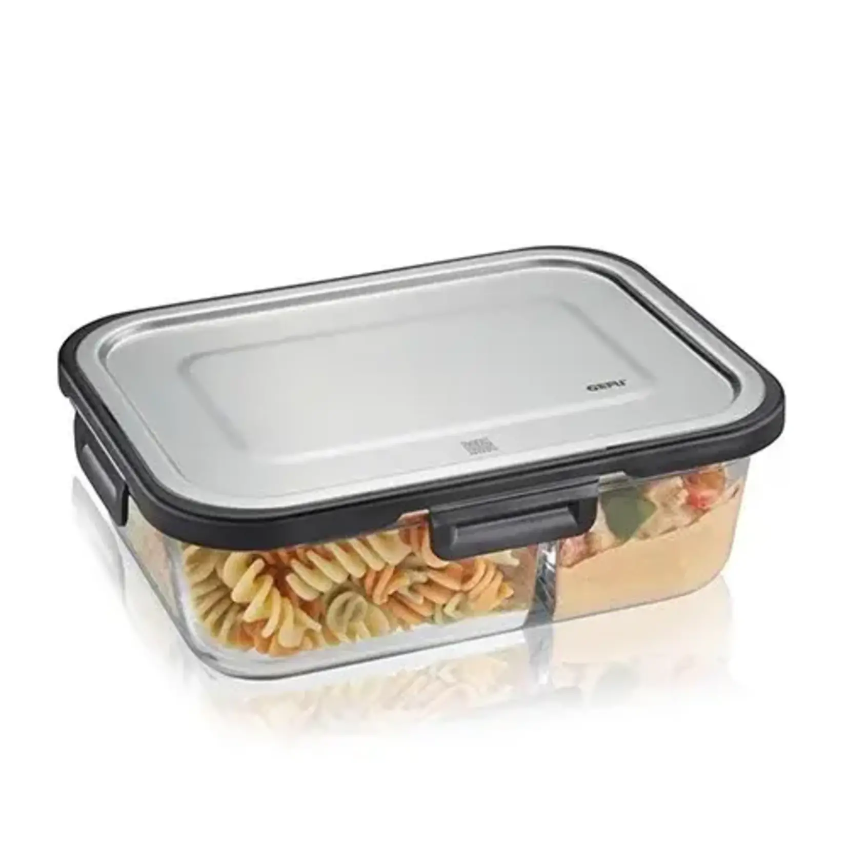 Gefu 450+750 ml lekvrij glazen Gefu Milo gedeelde vershoud -20°C +300°C bewaarbak glas Gefu 12798