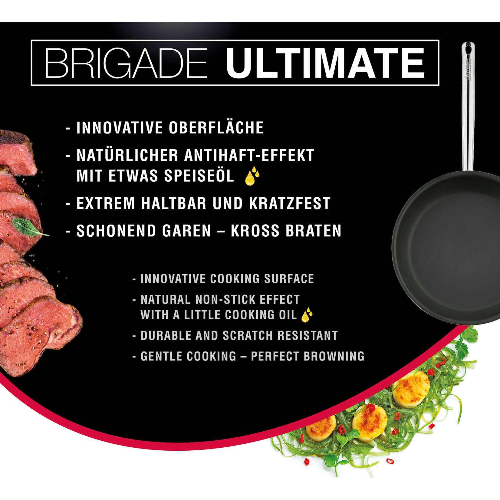 Spring 32 cm koekenpan Spring Brigade Ultimate koekenpan PFAS-vrij 32 cm 45 mm hoog Spring 0412856032