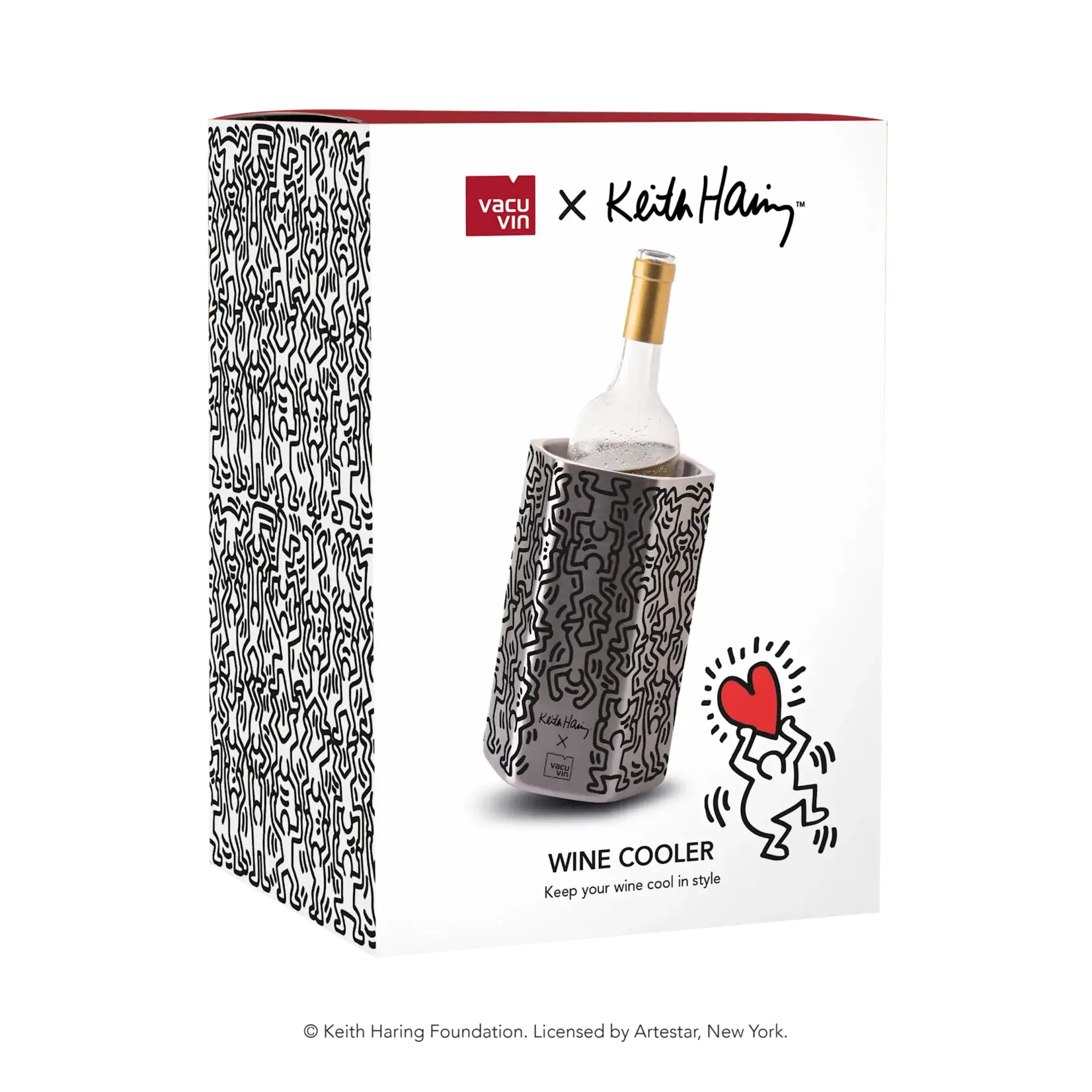 Diverse Merken dubbelwandige Wijnkoeler Hive rvs Keith Haring Vacuvin Keith Haring Hive wijnkoeler Vacu vin 36504606