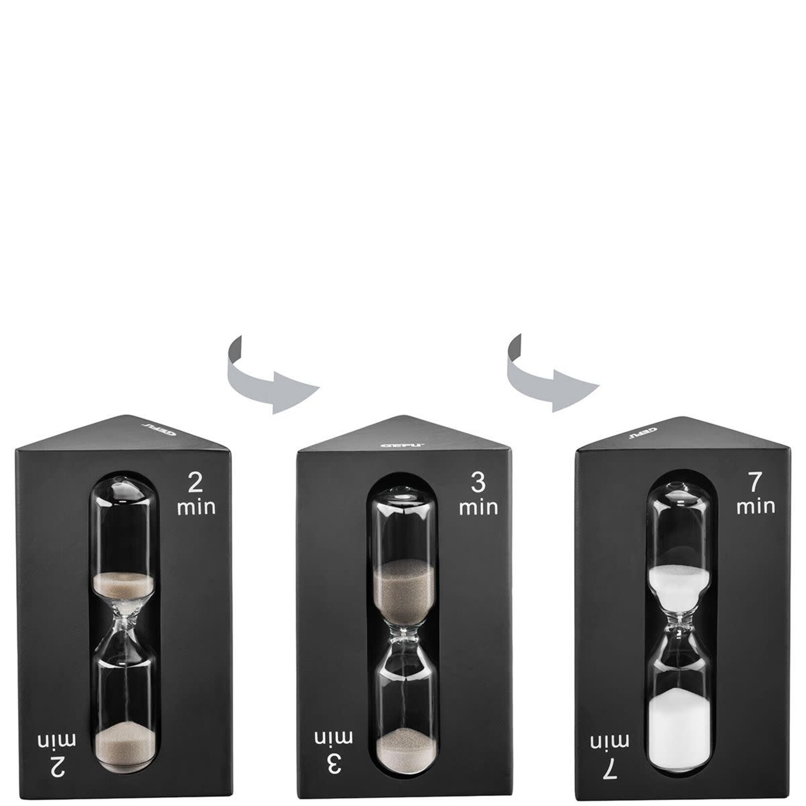 Gefu zandloper 2,3 en 7 minuten zandloper Gefu Sando thee zandloper  2, 3 en 7 minuten Gefu 12325