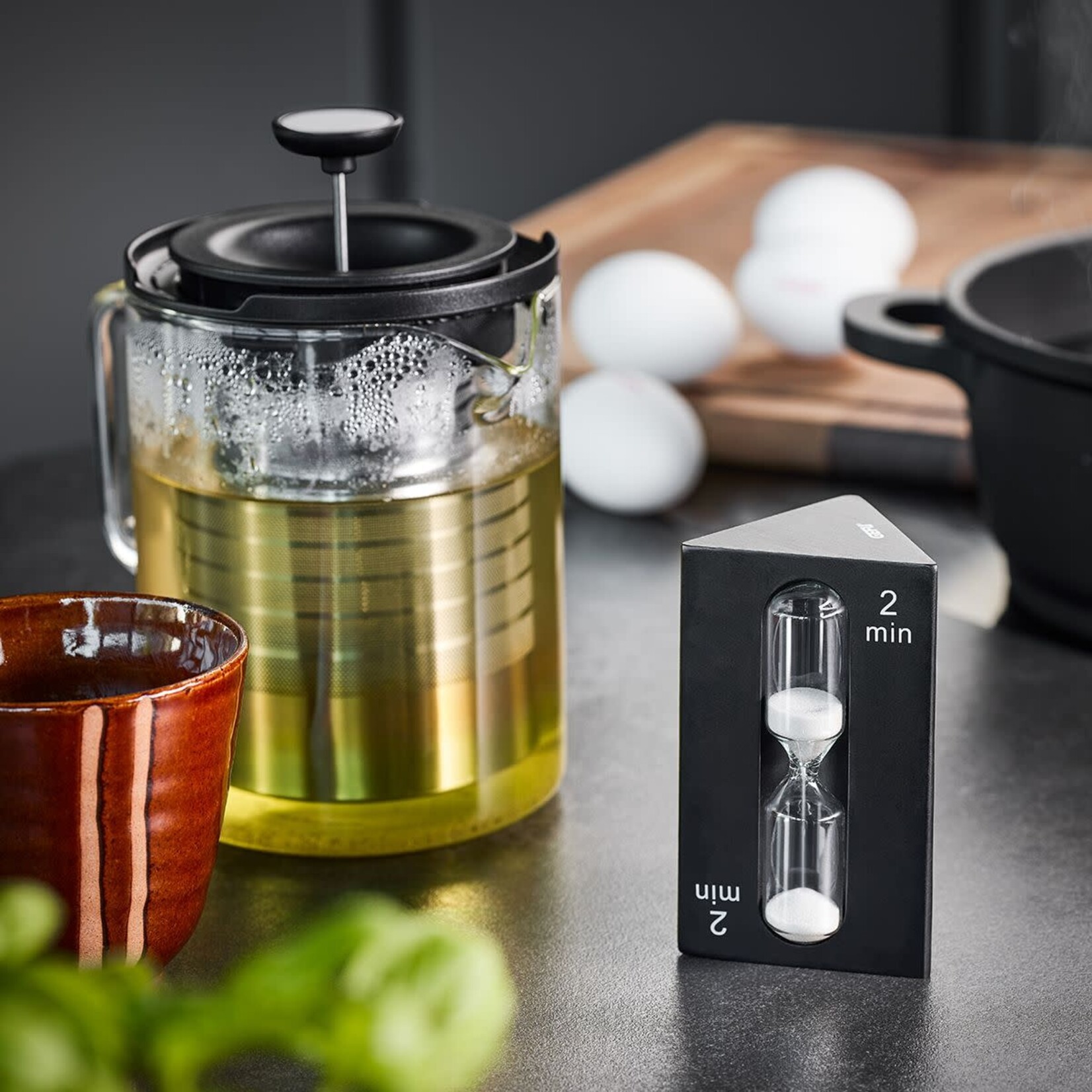 Gefu zandloper 2,3 en 7 minuten zandloper Gefu Sando thee zandloper  2, 3 en 7 minuten Gefu 12325