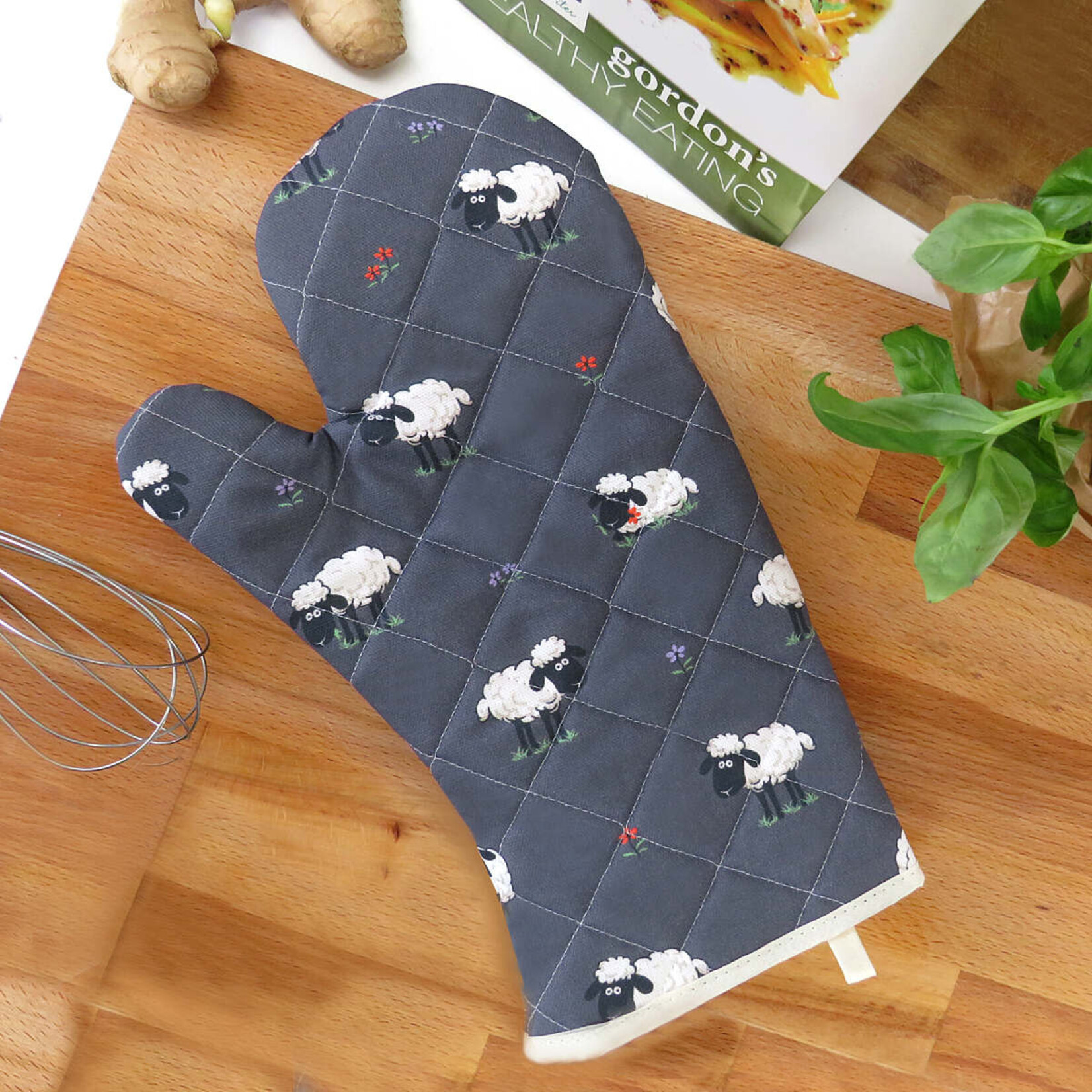 Diverse Merken Samuel Lamont Fluffy Flock Grey Gauntlet ovenwant schapen grijs Samuel Lamont 605556