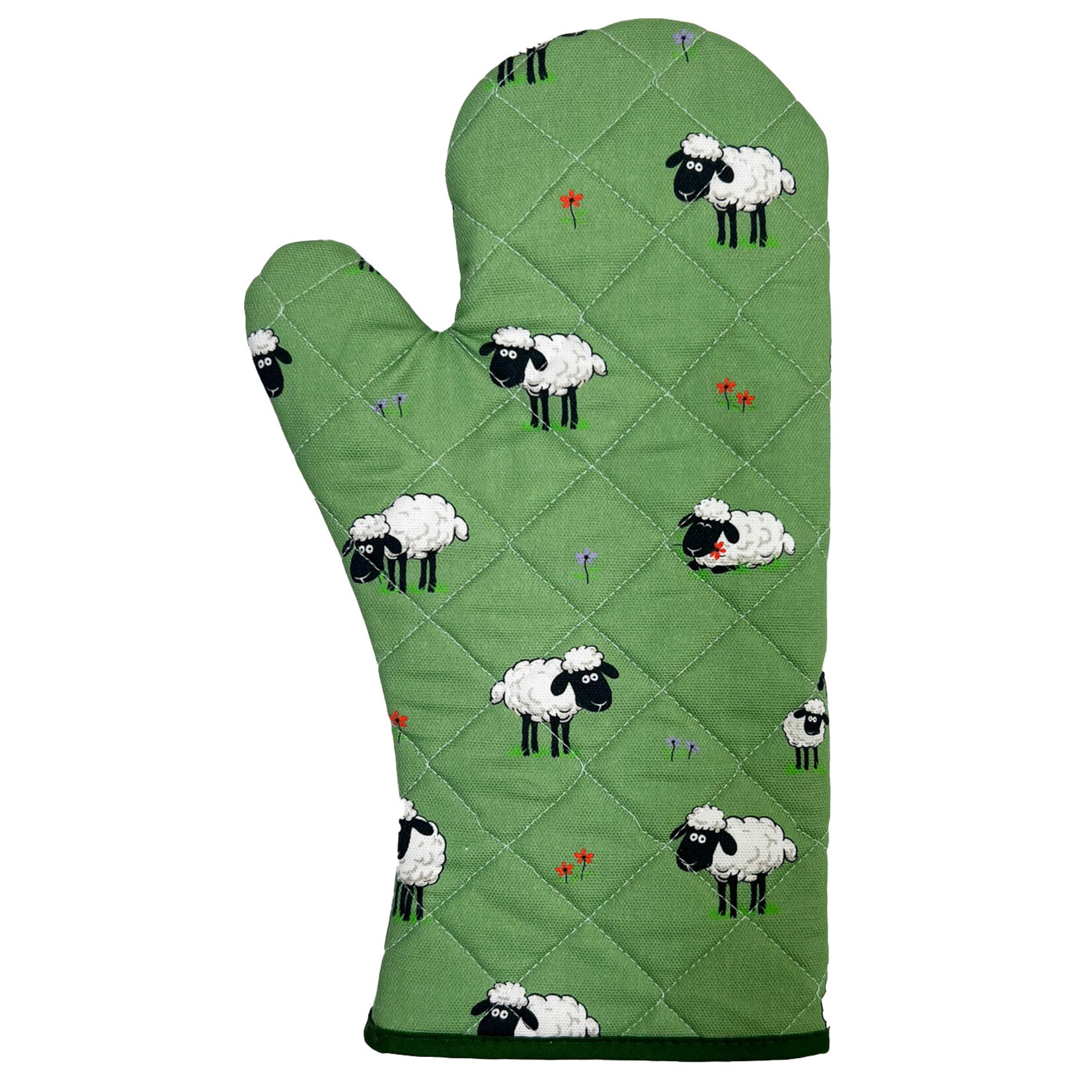 Diverse Merken Samuel Lamont Fluffy Flock Green Gauntlet ovenwant schapen groen Samuel Lamont 605555
