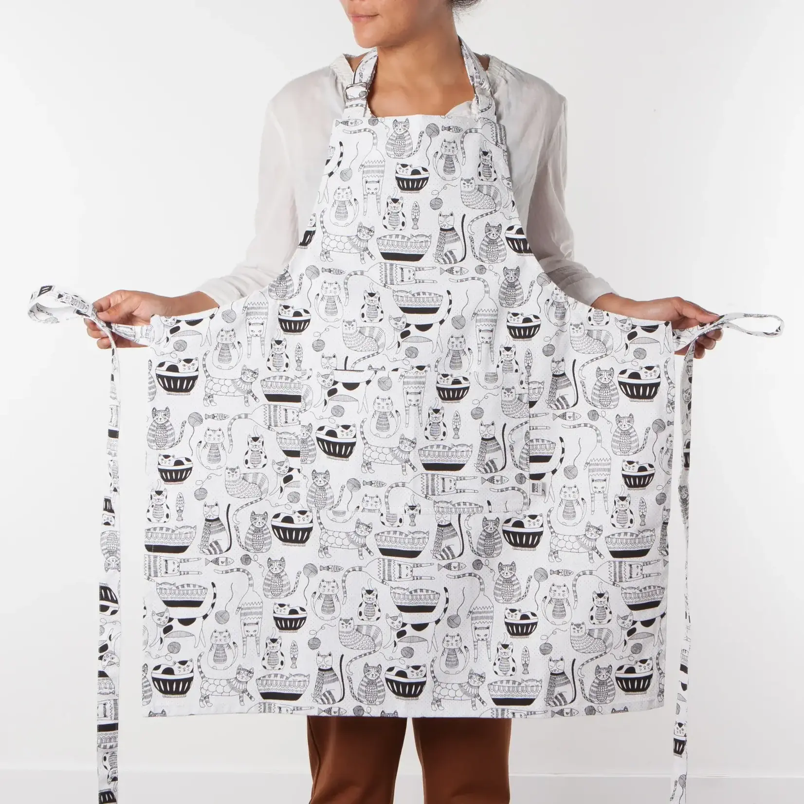 Diverse Merken Now Designs Purr Party apron schort getekende katten Now Designs 502134