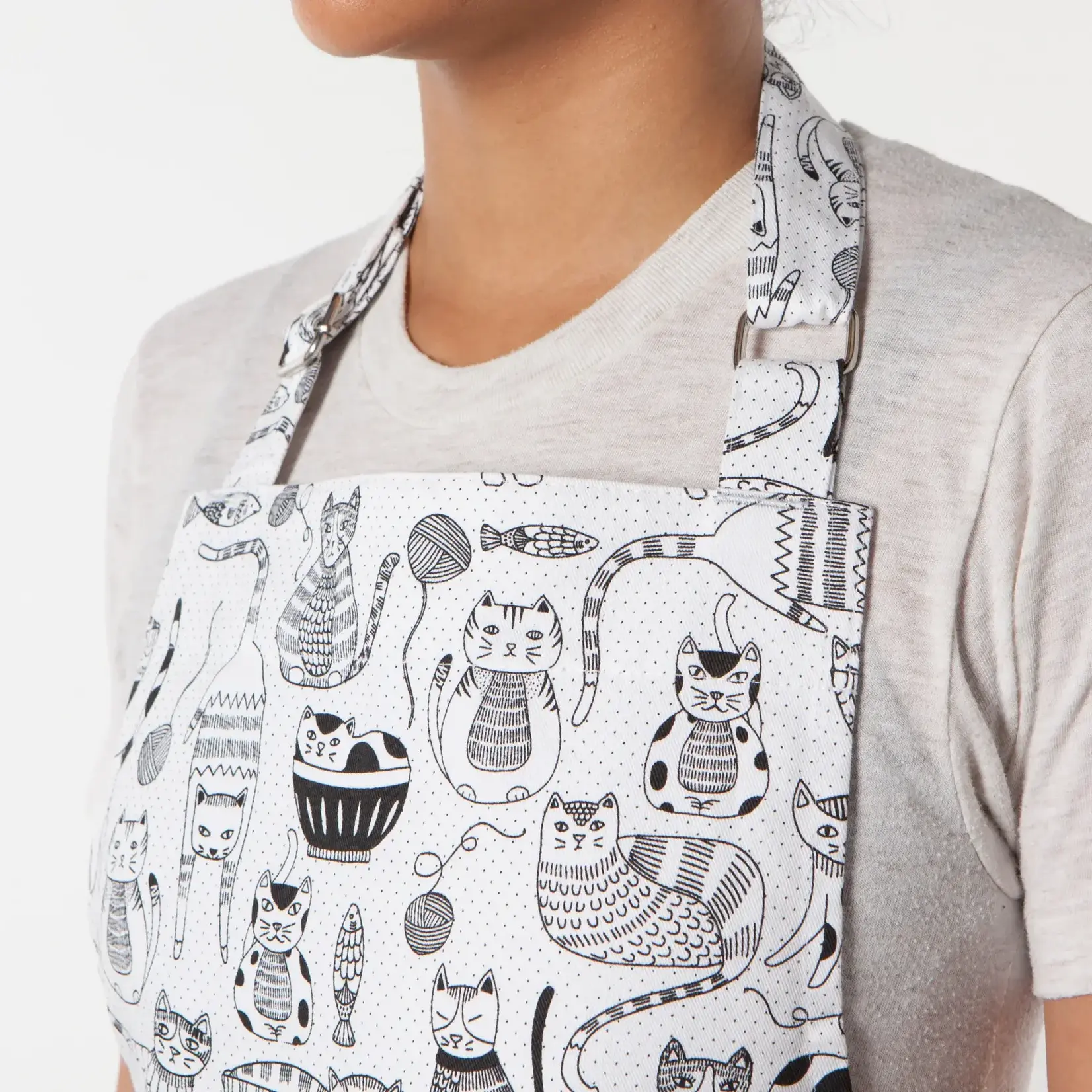 Diverse Merken Now Designs Purr Party apron schort getekende katten Now Designs 502134