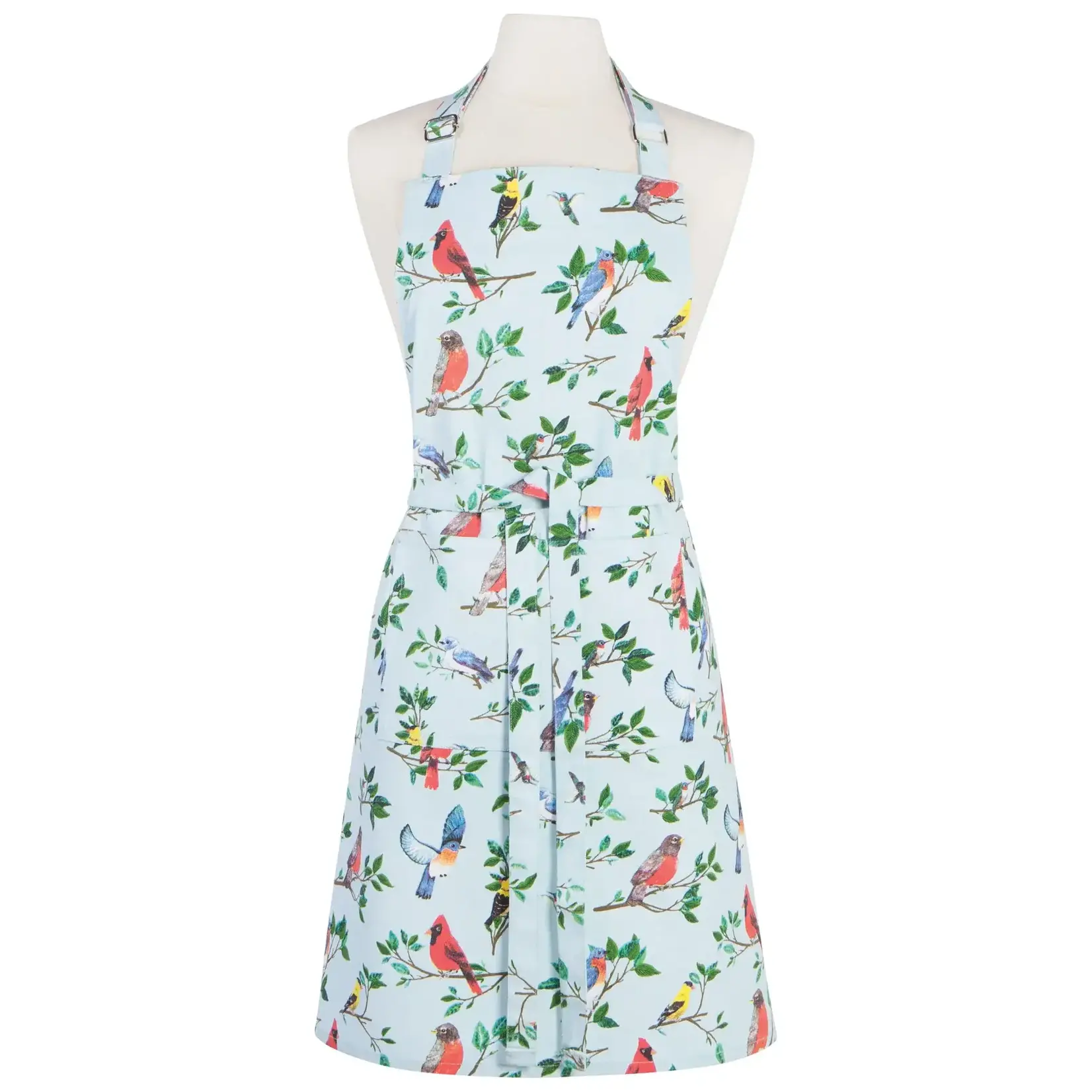 Diverse Merken Now Designs Bird song apron schort vogels op blauwe ondergrond Now Designs 502162