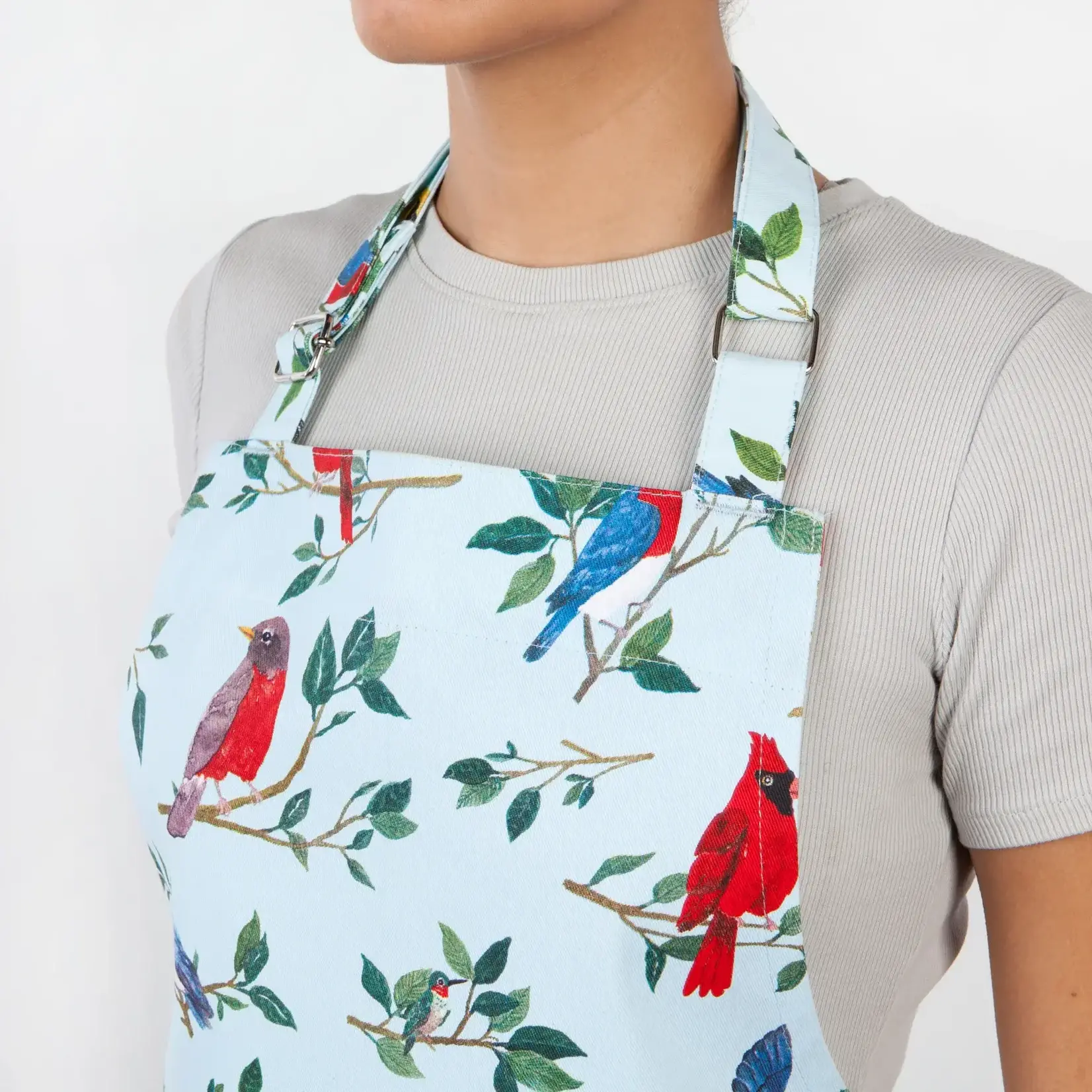 Diverse Merken Now Designs Bird song apron schort vogels op blauwe ondergrond Now Designs 502162