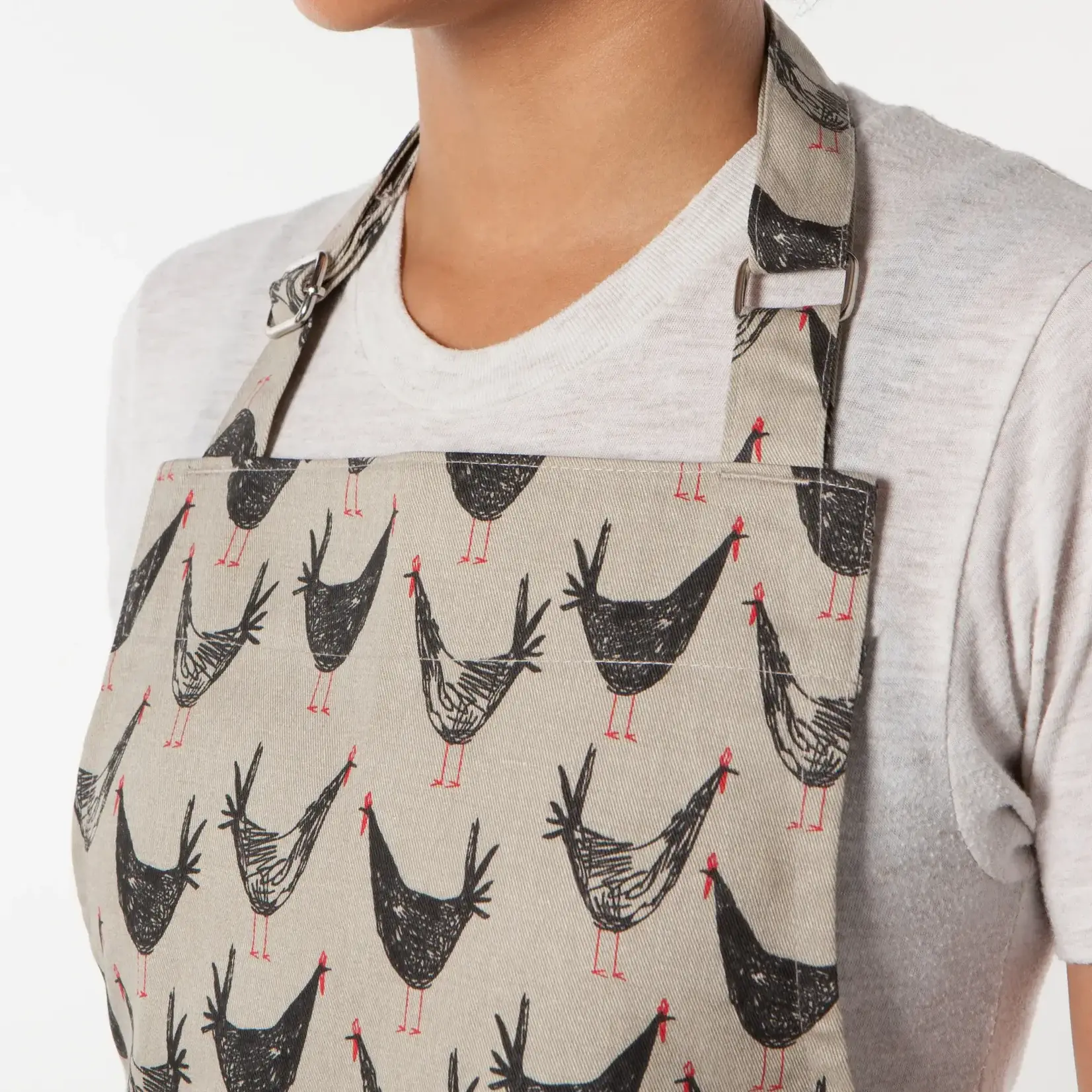 Diverse Merken Now Designs Chicken Scratch apron schort kippen getekende kippen Now Designs 502869