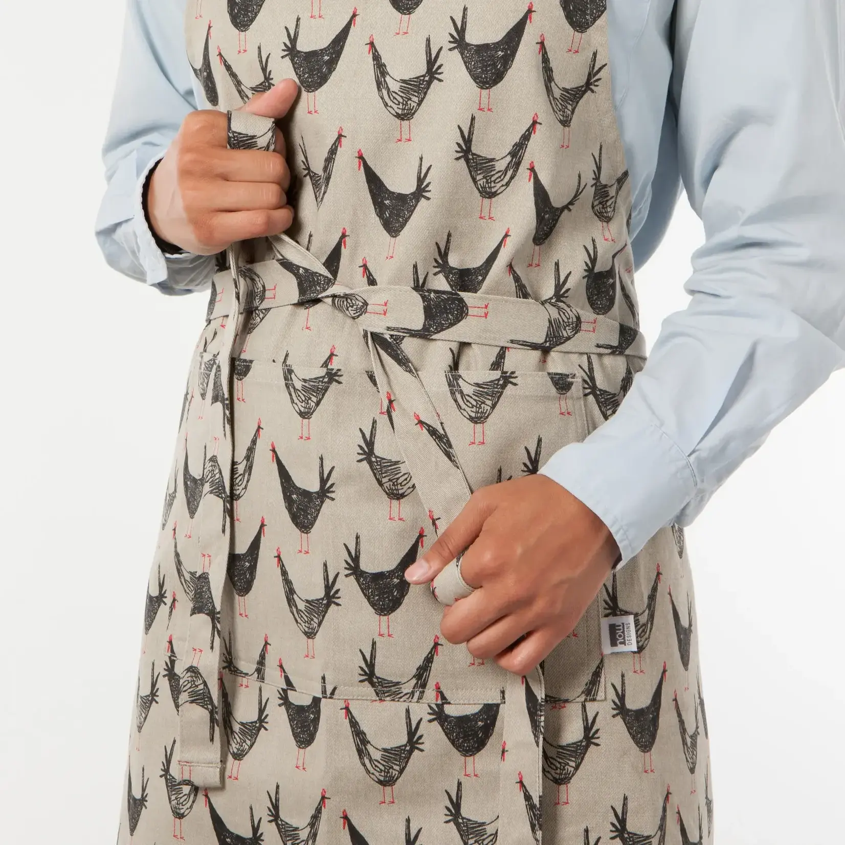 Diverse Merken Now Designs Chicken Scratch apron schort kippen getekende kippen Now Designs 502869