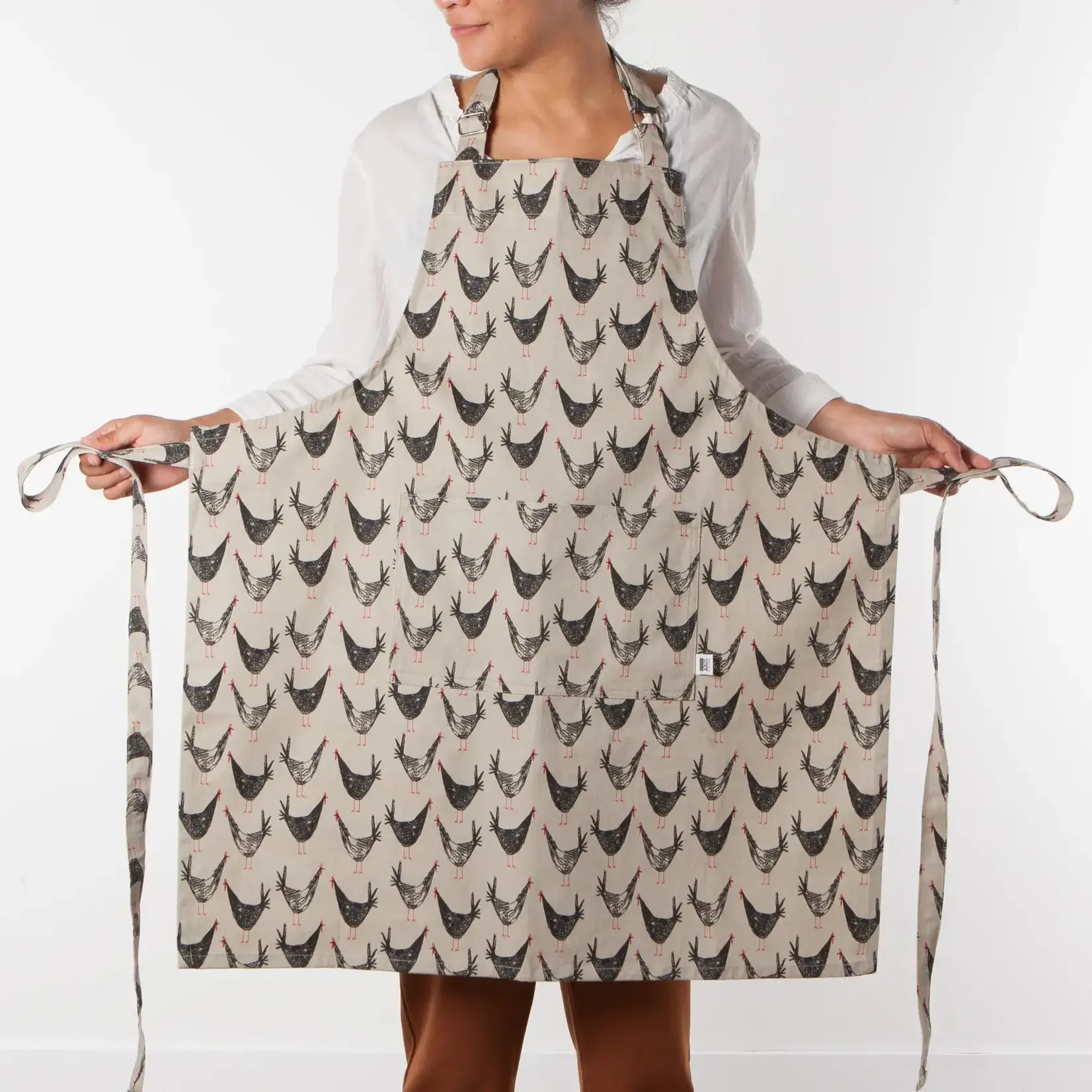 Diverse Merken Now Designs Chicken Scratch apron schort kippen getekende kippen Now Designs 502869