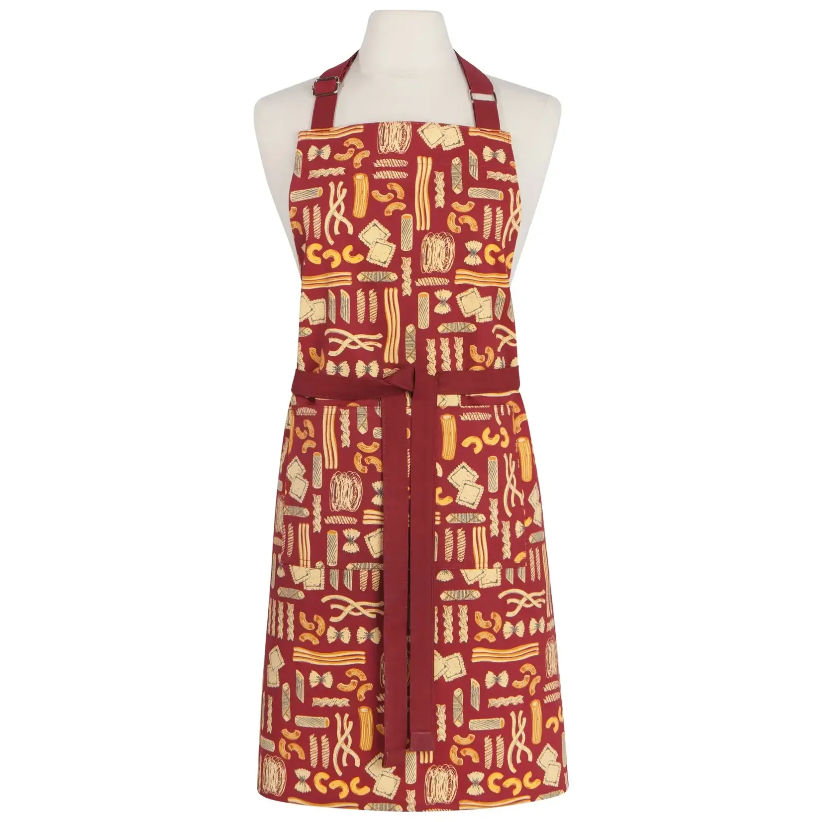 Diverse Merken Now Designs Buona Pasta apron schort pasta op bordeaux ondergrond Now Designs 502673