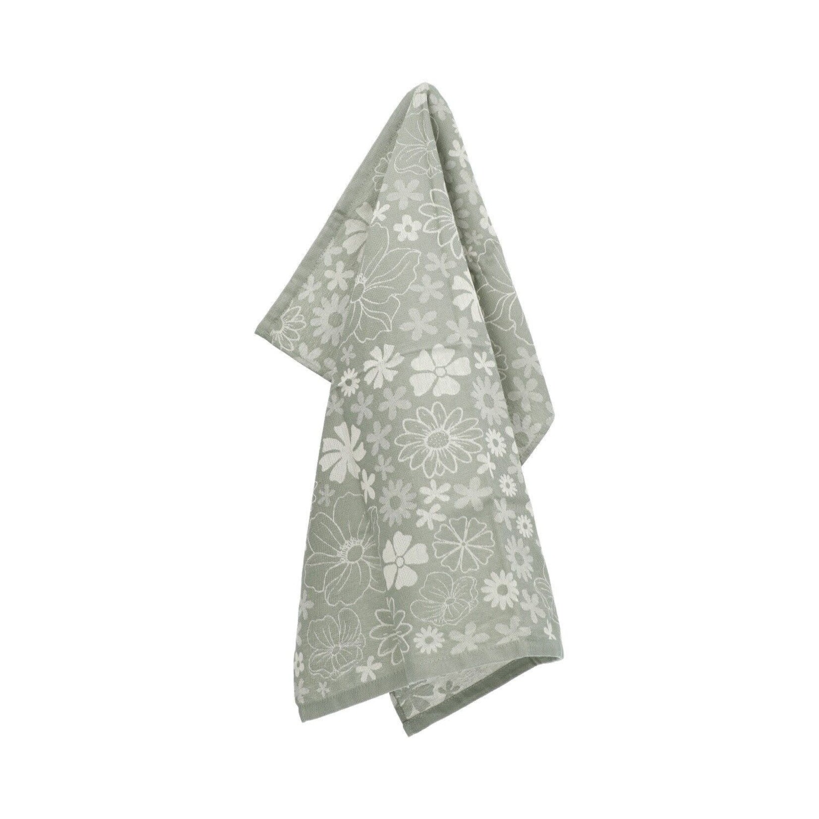 Bunzlau Castle Bunzlau Castle tea Towel Flowerbed Dark Green GOTS Bunzlau Castle 6378-g