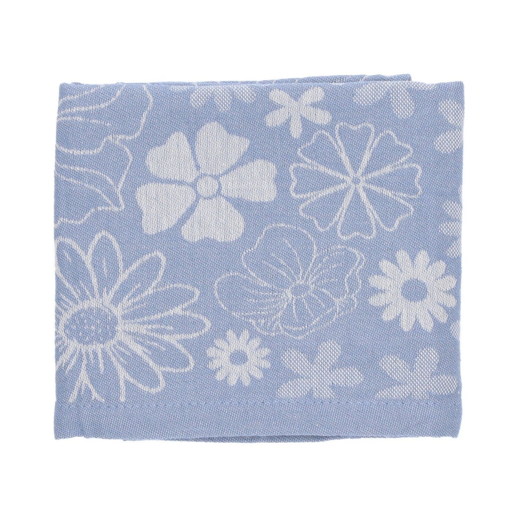 Bunzlau Castle Bunzlau Castle tea Towel Flowerbed Grey Blue GOTS Bunzlau Castle 6382-g