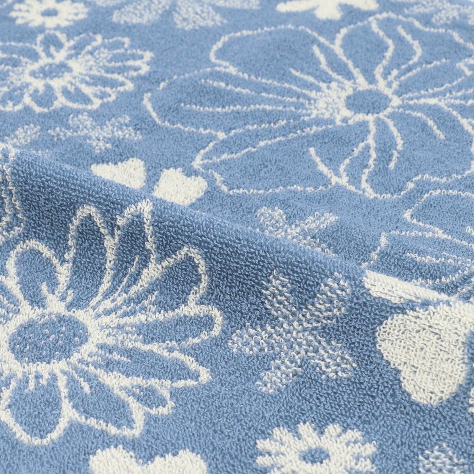 Bunzlau Castle Bunzlau Castle Kitchen Towel Flowerbed Grey Blue GOTS Bunzlau Castle 6381-g
